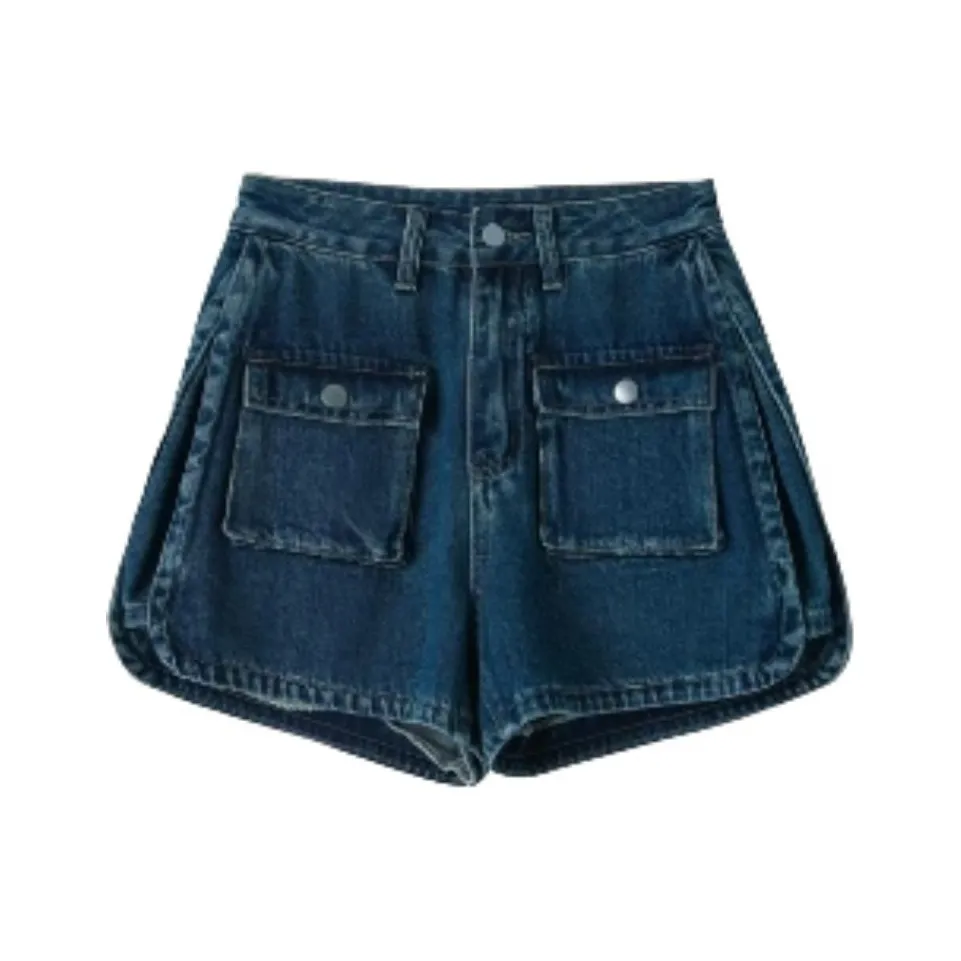 DANCANG Темно-синие женские джинсовые шорты