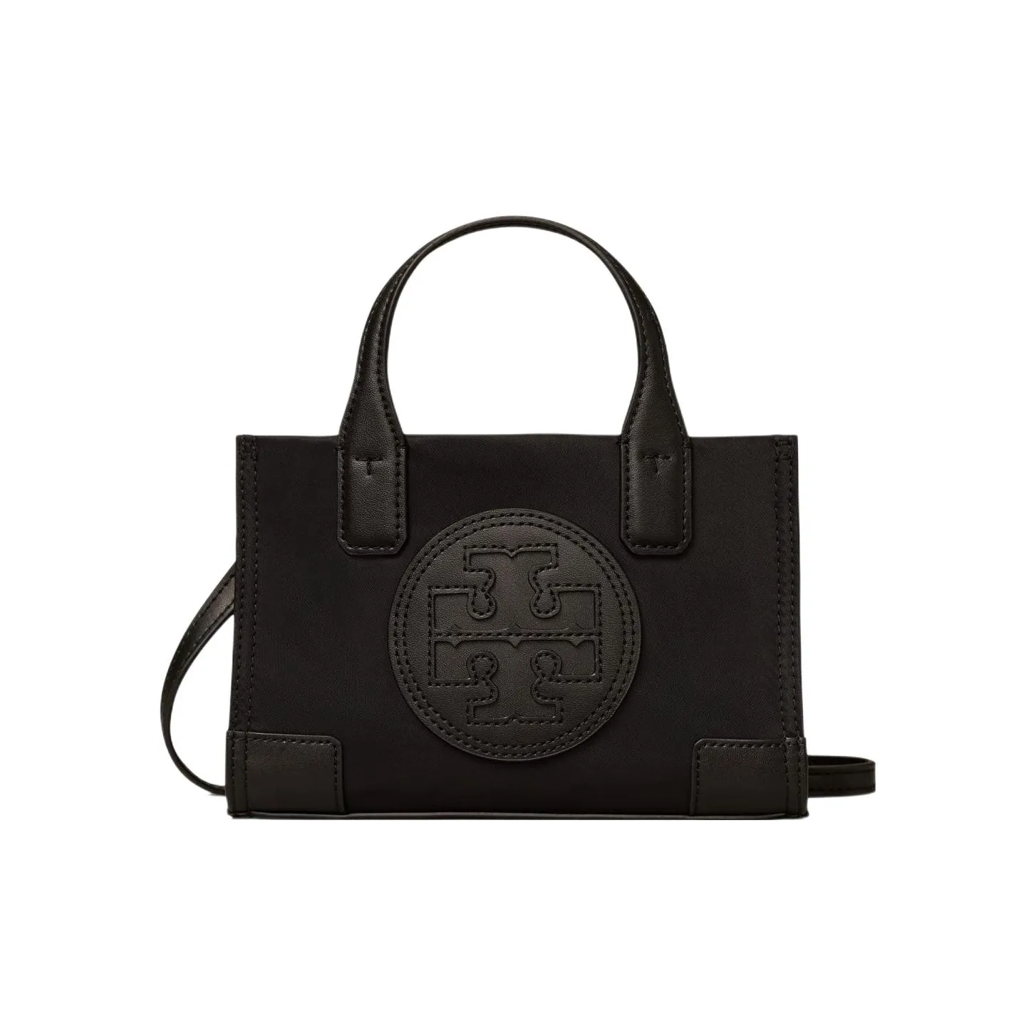 TORY BURCH Ella Fabric Tote Bag, Shopping Bag, Tote Bag, Handbag, Shoulder Bag, Crossbody Bag Mini Women's Black