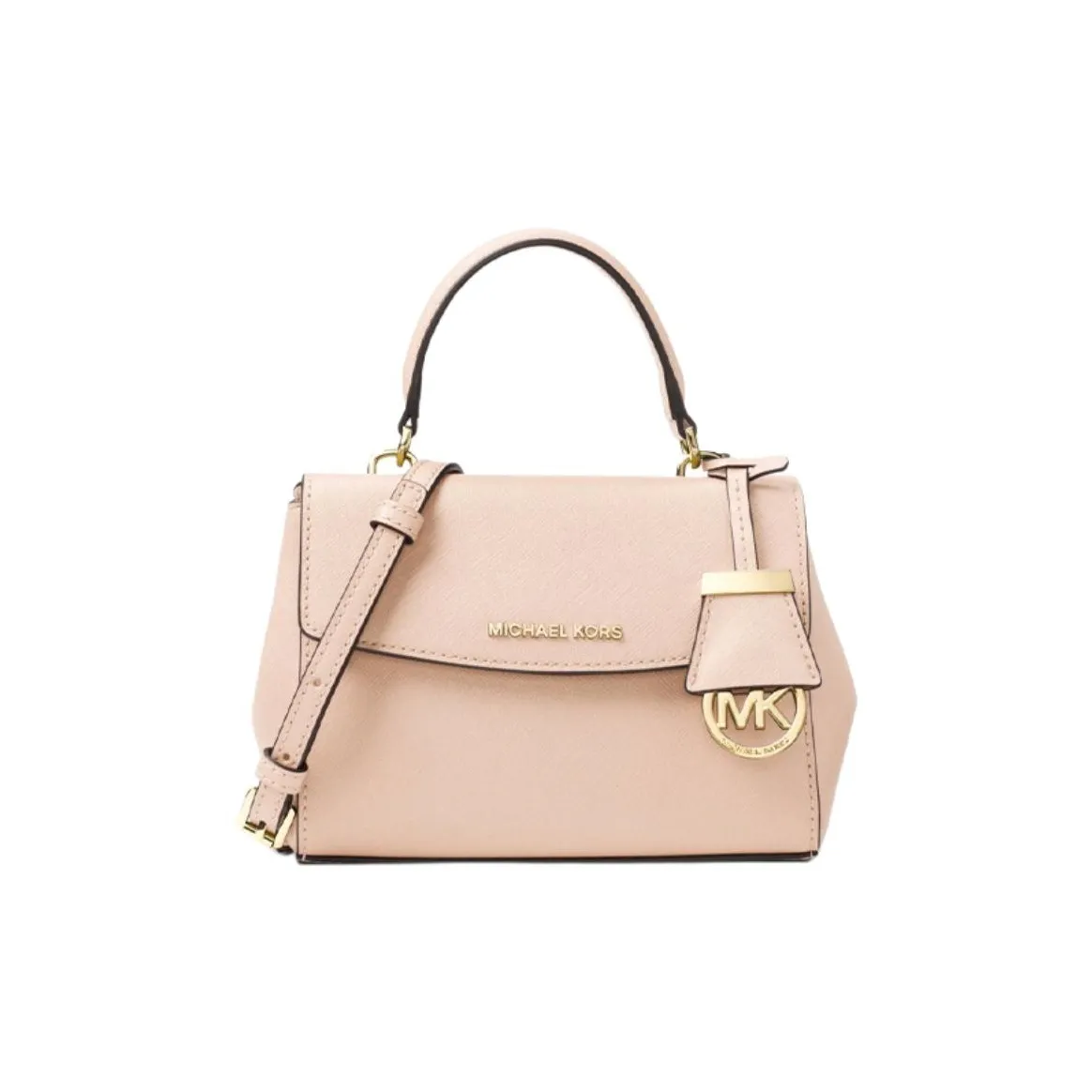 MICHAEL KORS MK Ava Leather Handbag, Crossbody Bag, Shoulder Bag Mini Women's Soft Pink