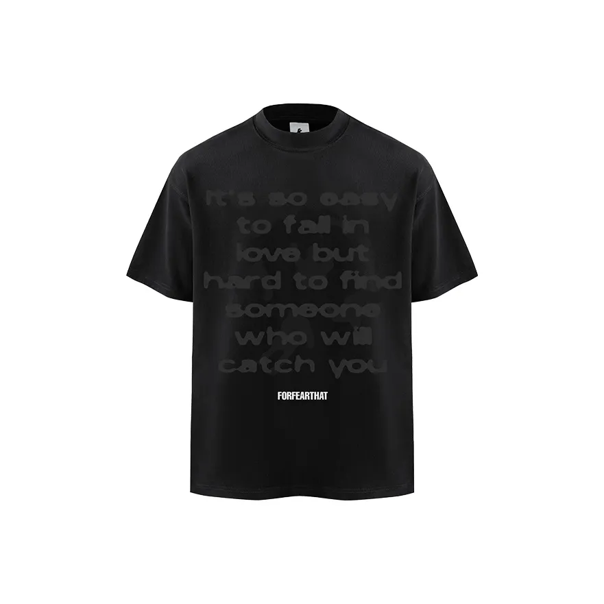 FOR FEAR THAT Черный Унисекс Футболки