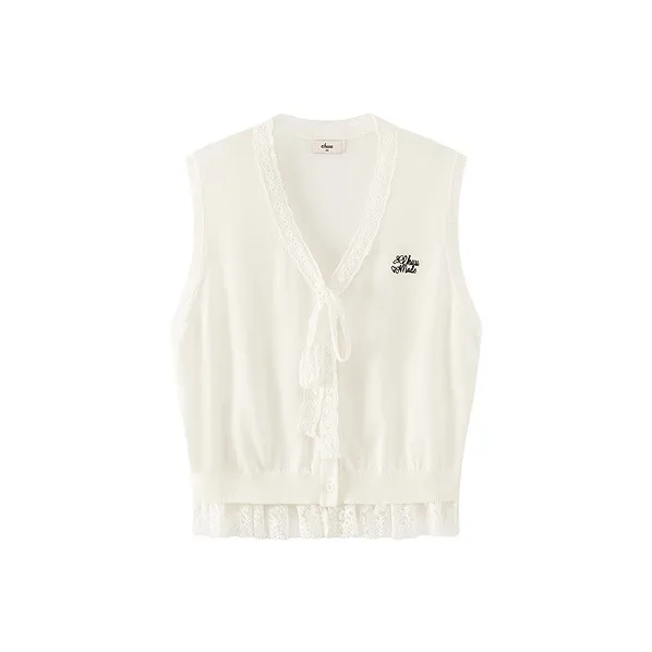 CHUU Белый Женский жилет