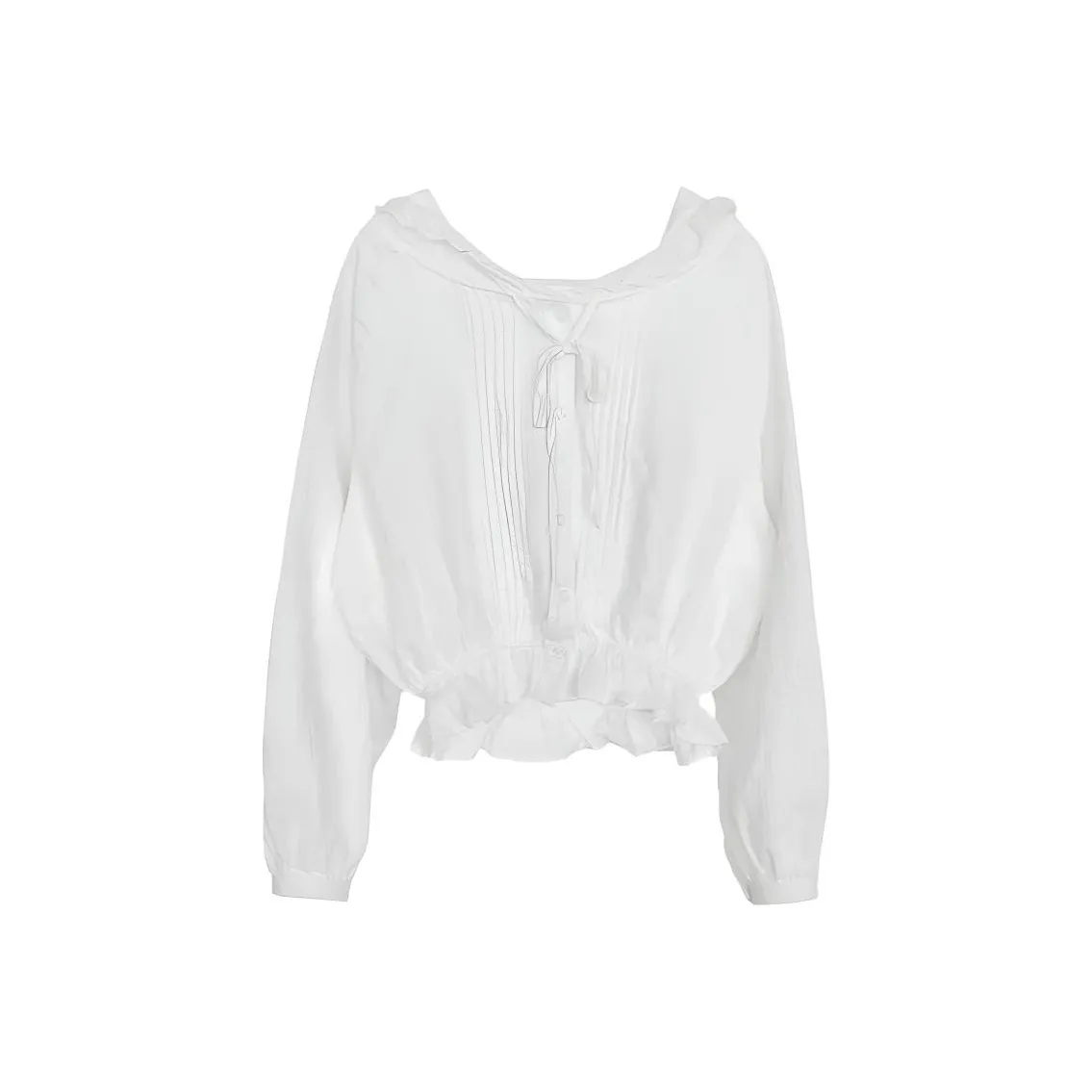 IUNOP С утяжкой на талии похудение укороченный длинный рукав солнцезащитная рубашка топ женский