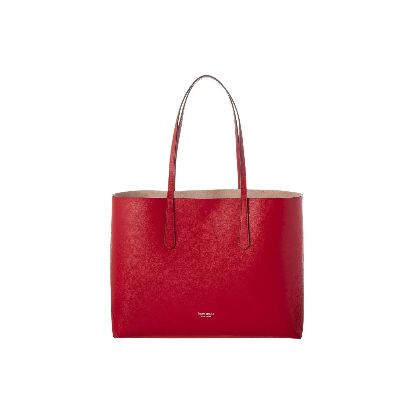 Kate Spade Cross Grain Leather Tote Bag, Shopping Bag, Handbag Women's Red
