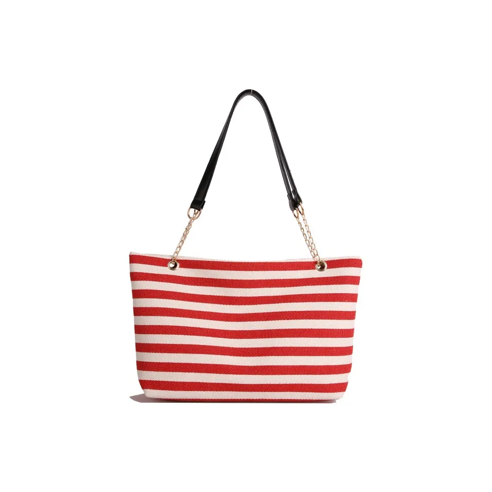 NX DOUGHNUT Трикотажная ткань Большая емкость Полосы Цветовой блок Сумка через плечо Сумка на плечо Стандартная Женская Многоцветная