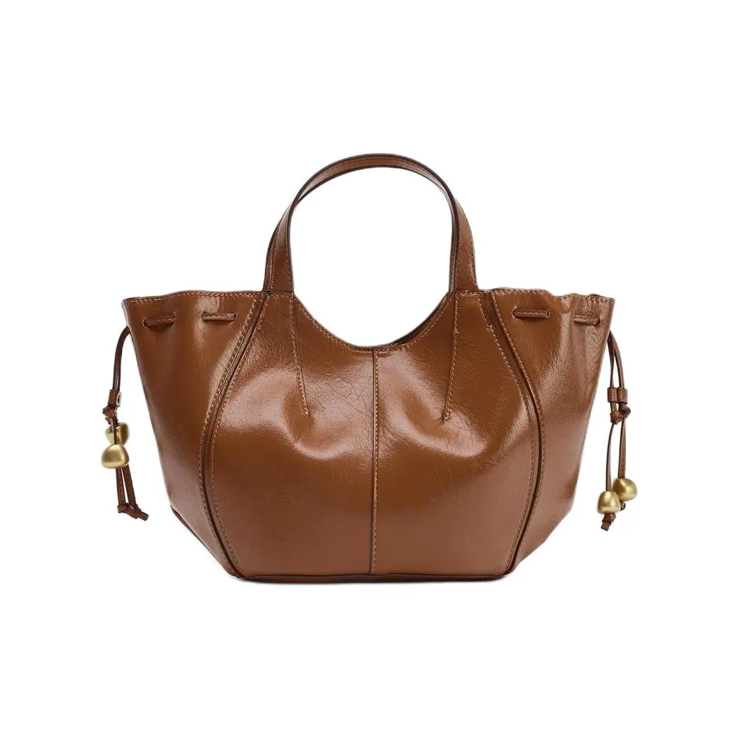 ZARA Полиуретан Сумка Женская Темно-умбровая