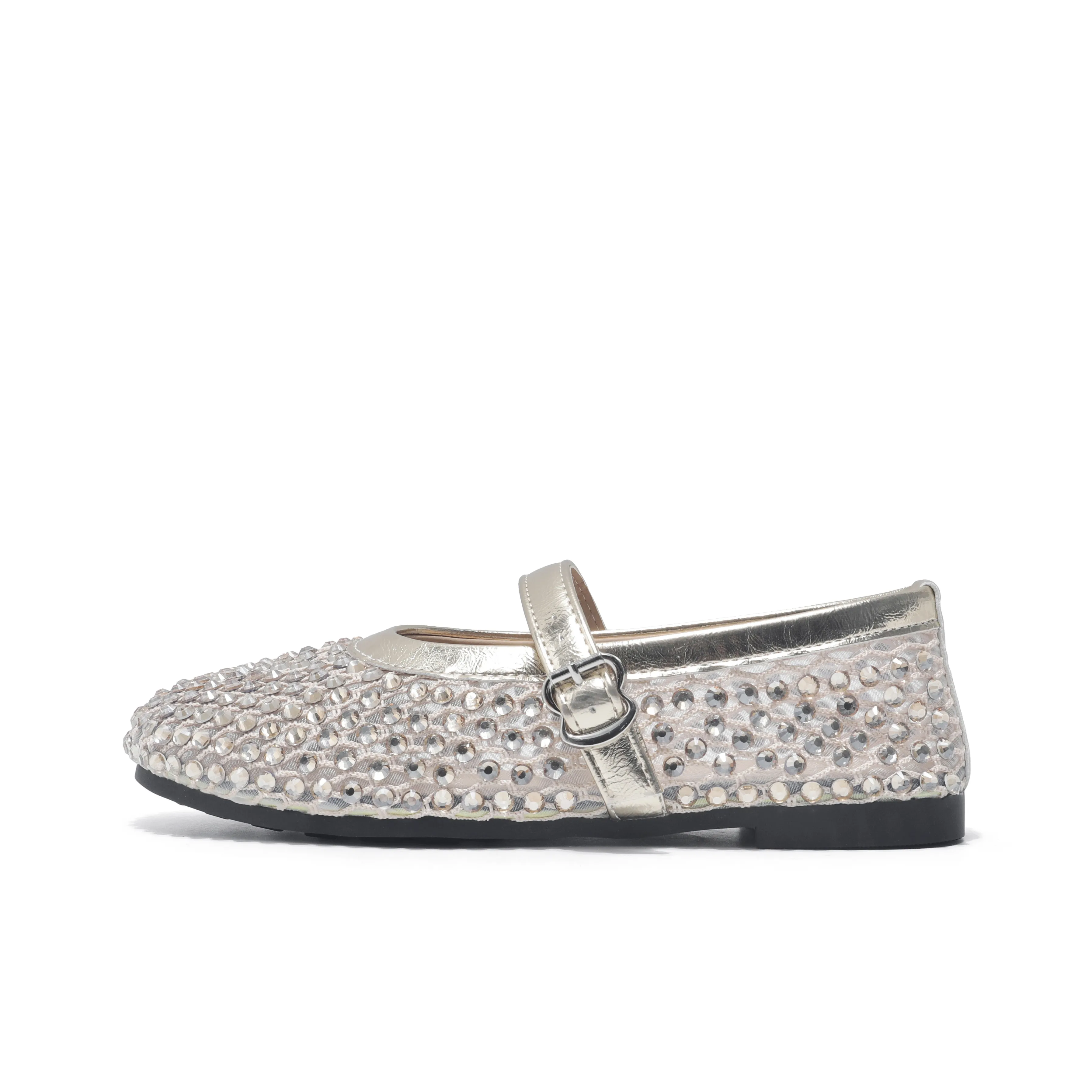 Be Good Плоская подошва Туфли Мэри Джейн Женские Серебряные