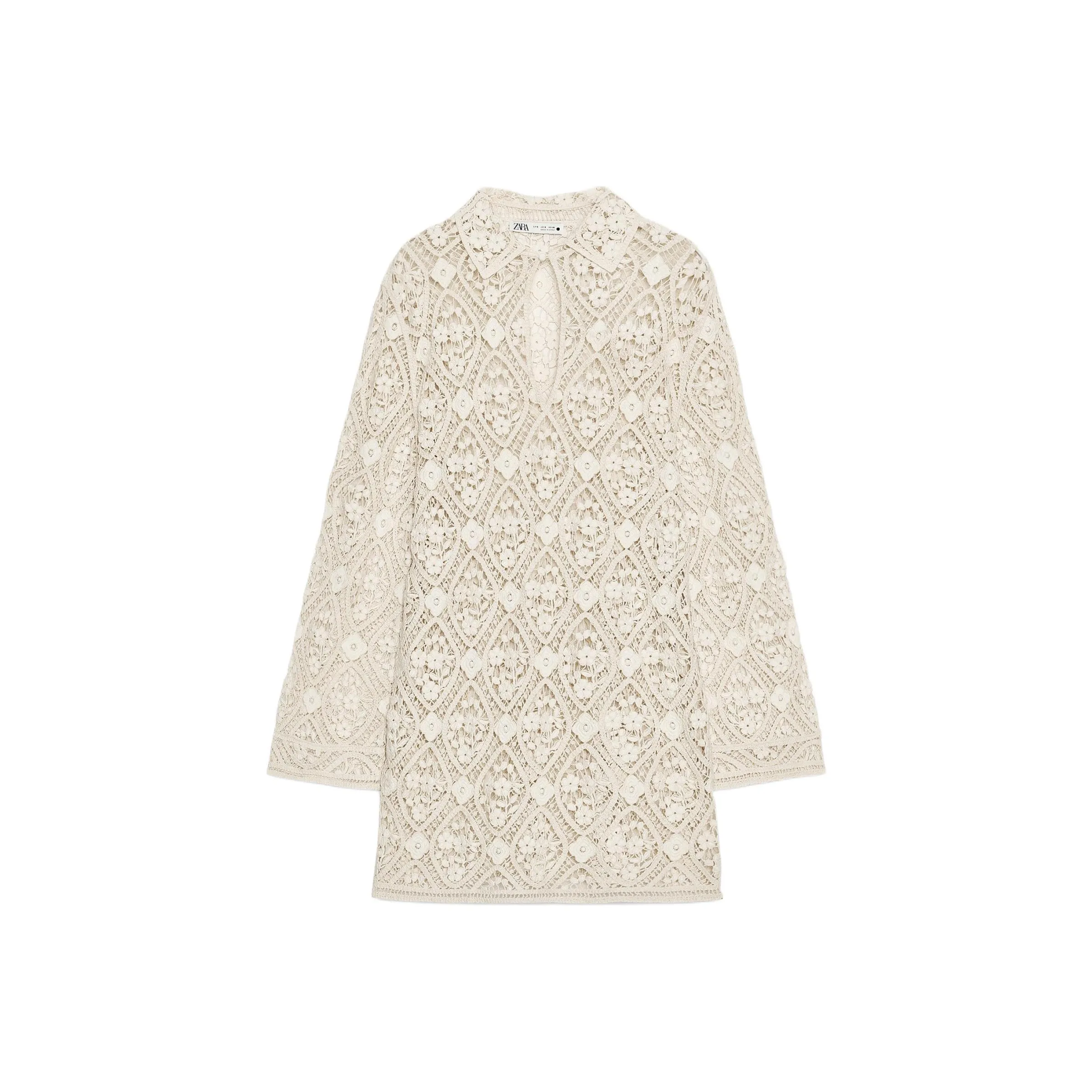 ZARA ZW Series Длинное платье с длинными рукавами женское