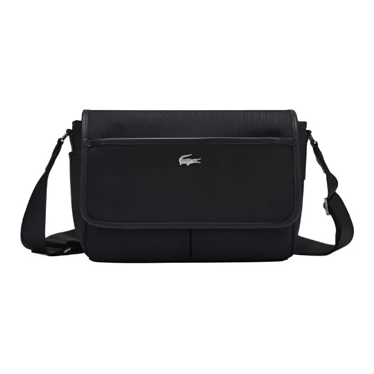 Сумка через плечо LACOSTE Collaboration из полиамида мужская черная