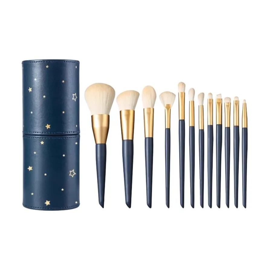 MUXI BABY Звездный Набор для макияжа с кистями одежда 12 шт тени для век румяна консилер контуринг полный комплект супермягкий