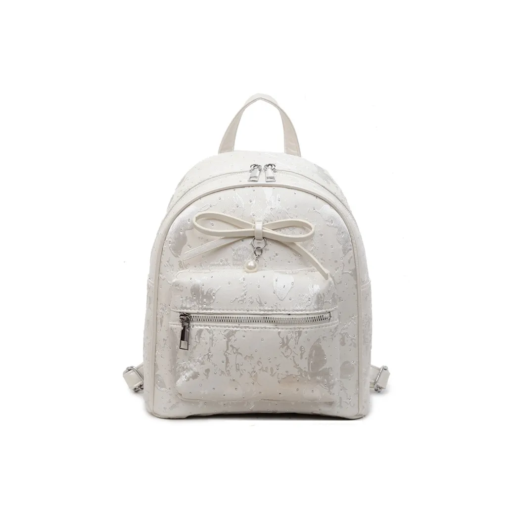 CAREELL Ткань Рюкзак Стандартный Женская Белый Красный