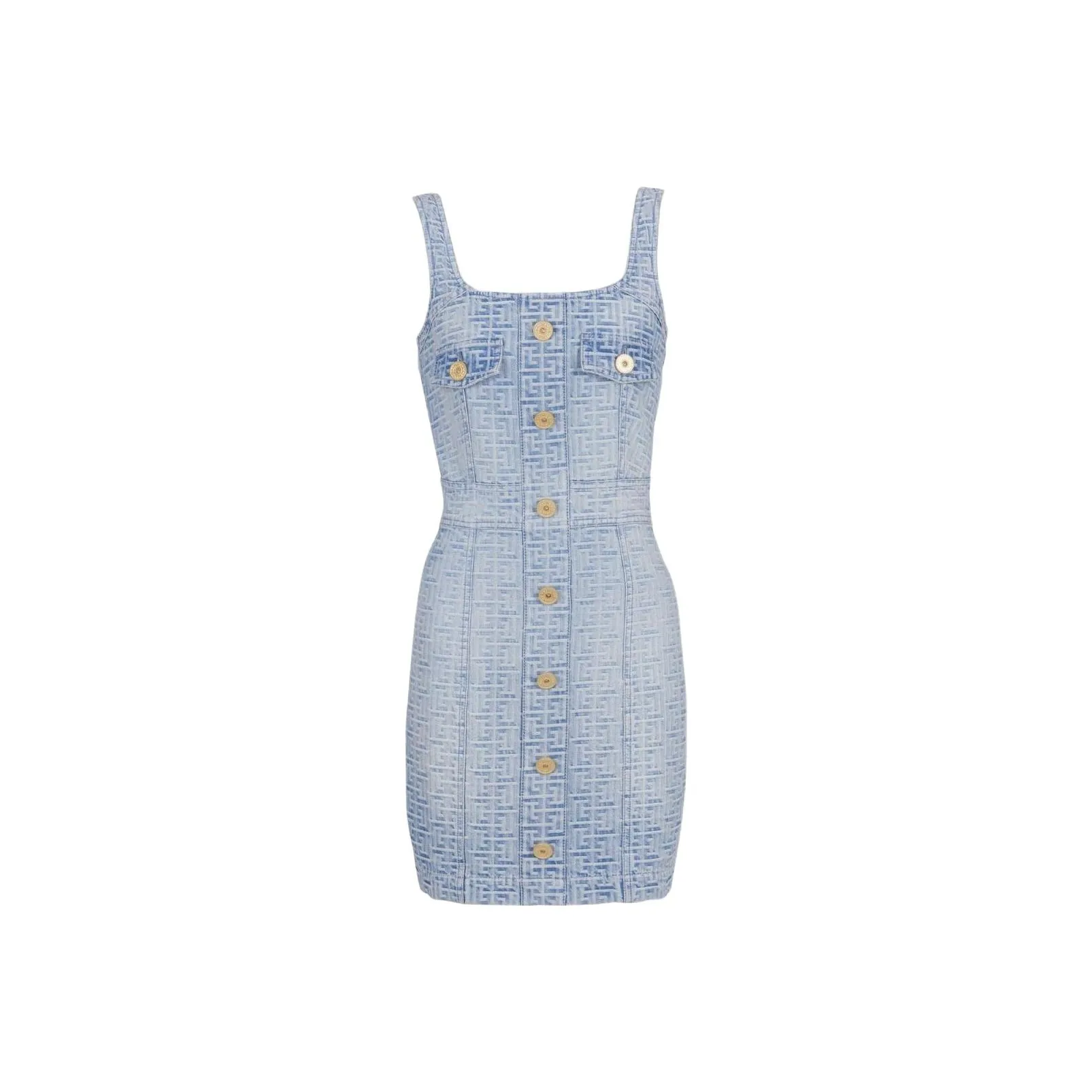 BALMAIN All over Monogram Dress