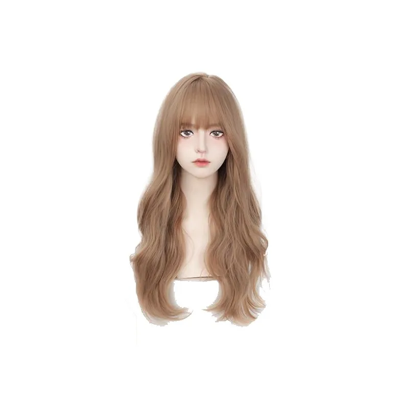 Sweet Pillow House Перука Big Wave Cap Повседневная Естественная Длинная Кудрявая Сладкий Стиль Перука Высокотемпературная Пряжа