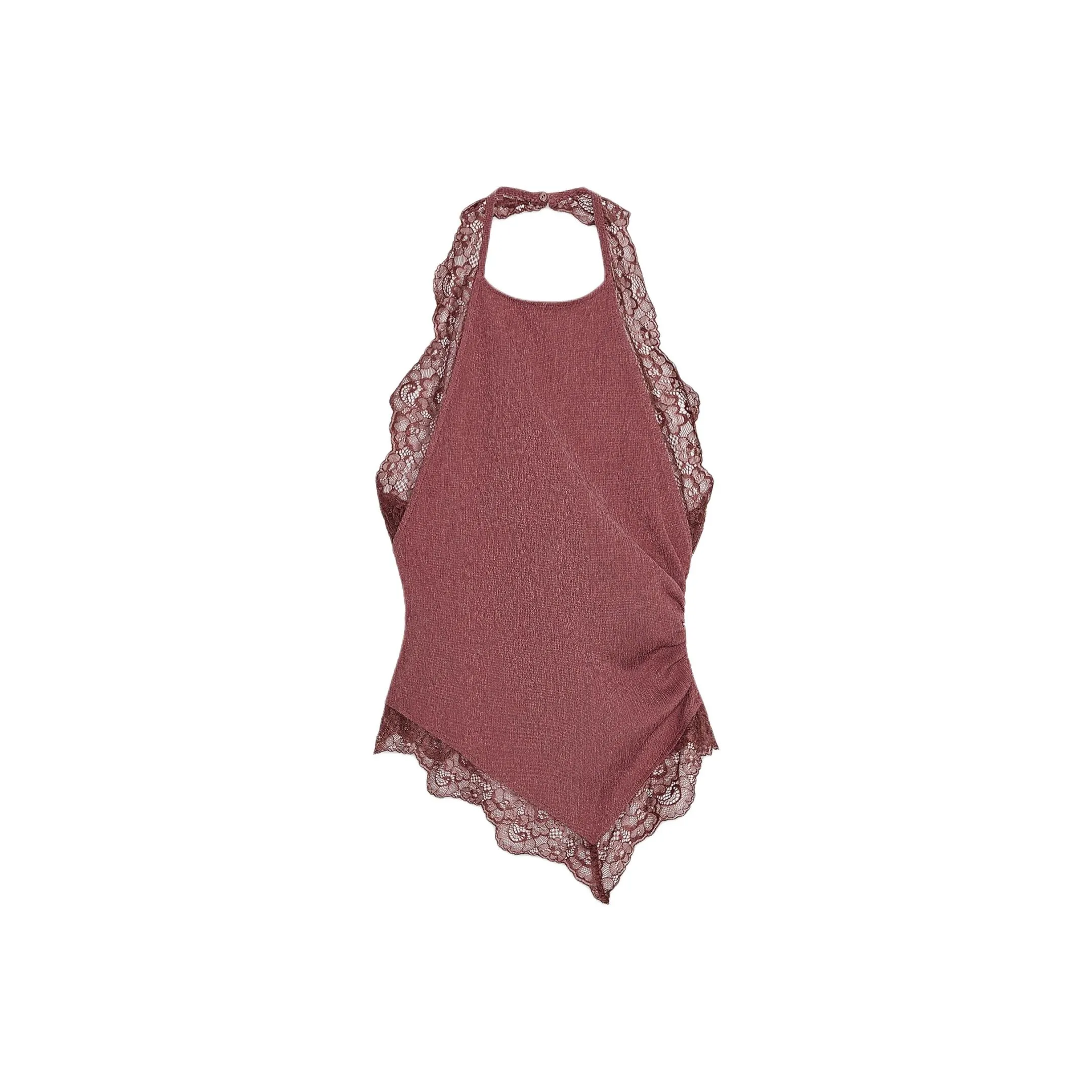 ZARA Темно-розовые Женские Майки