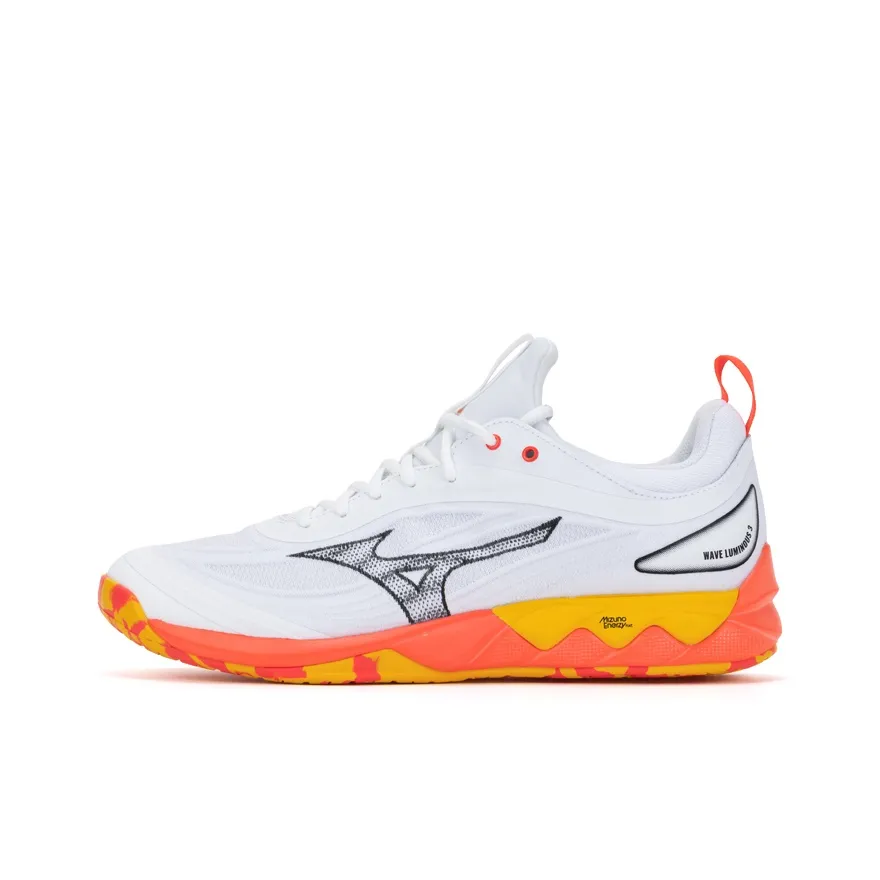 Mizuno Wave Luminous 3 Амортизаторы Шок-абсорбирующие Устойчивые к истиранию Низкий Топ Кроссовки для тренировок Унисекс Рассвет Апельсин
