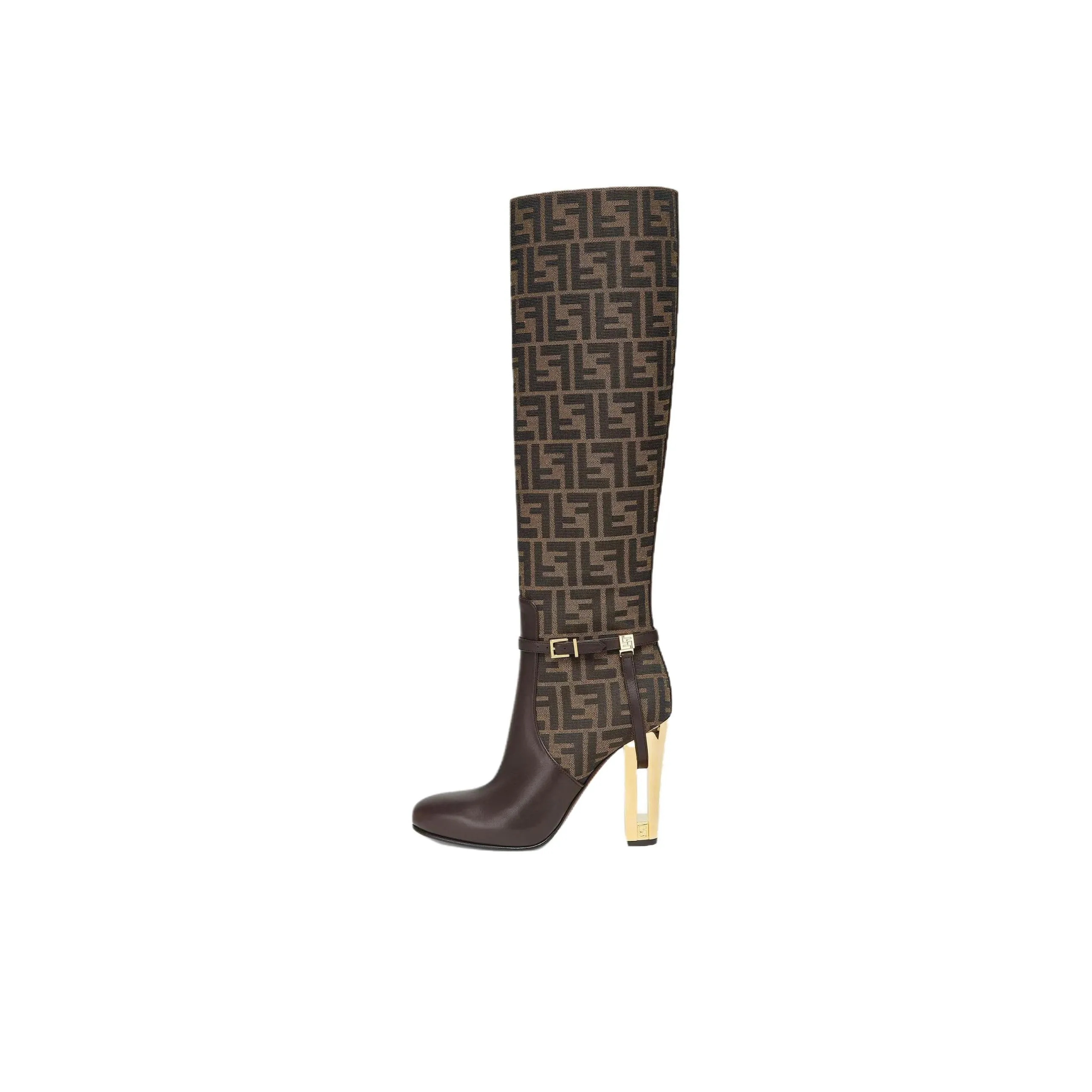 FENDI Delfina 110mm Monogram Knee-high Boots
