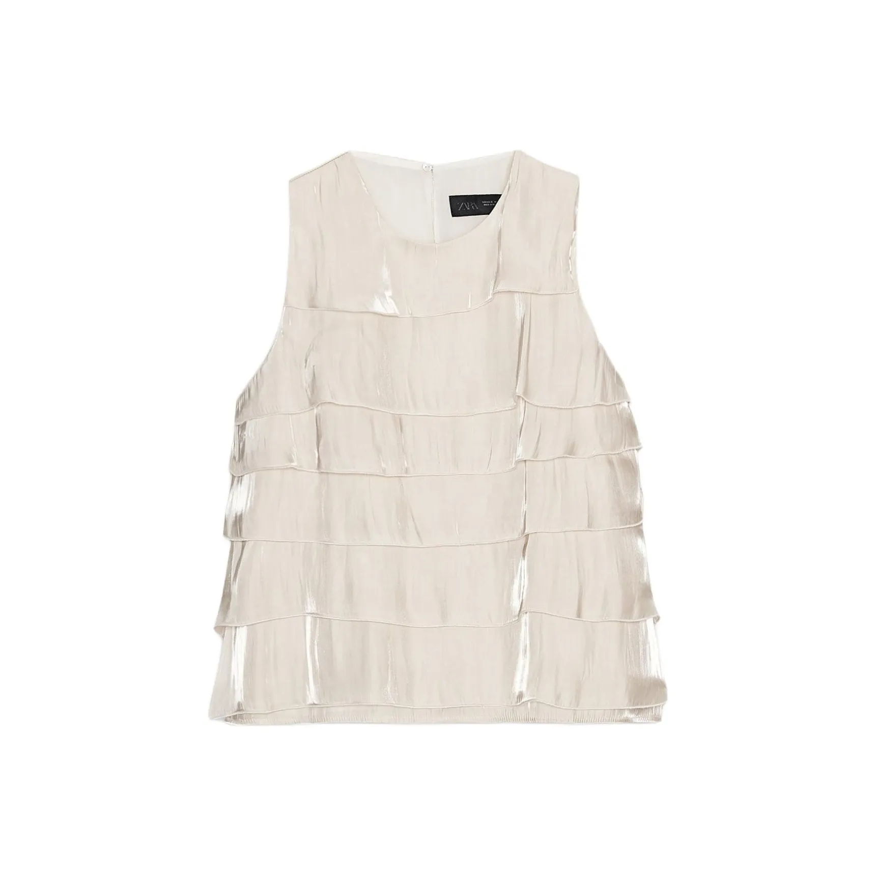 ZARA Жемчужный/Бежевый Женские Майки