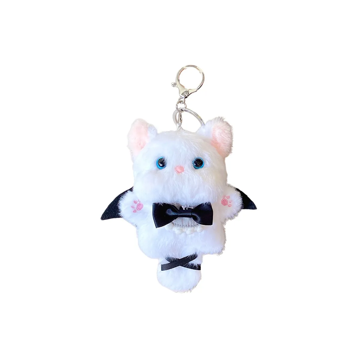 X3COMMUNE Черный Wa Белый Twin Кошка Плюшевая кукла Милый Кукла Плюшевый Брелок 14 см Рекомендуемая высота