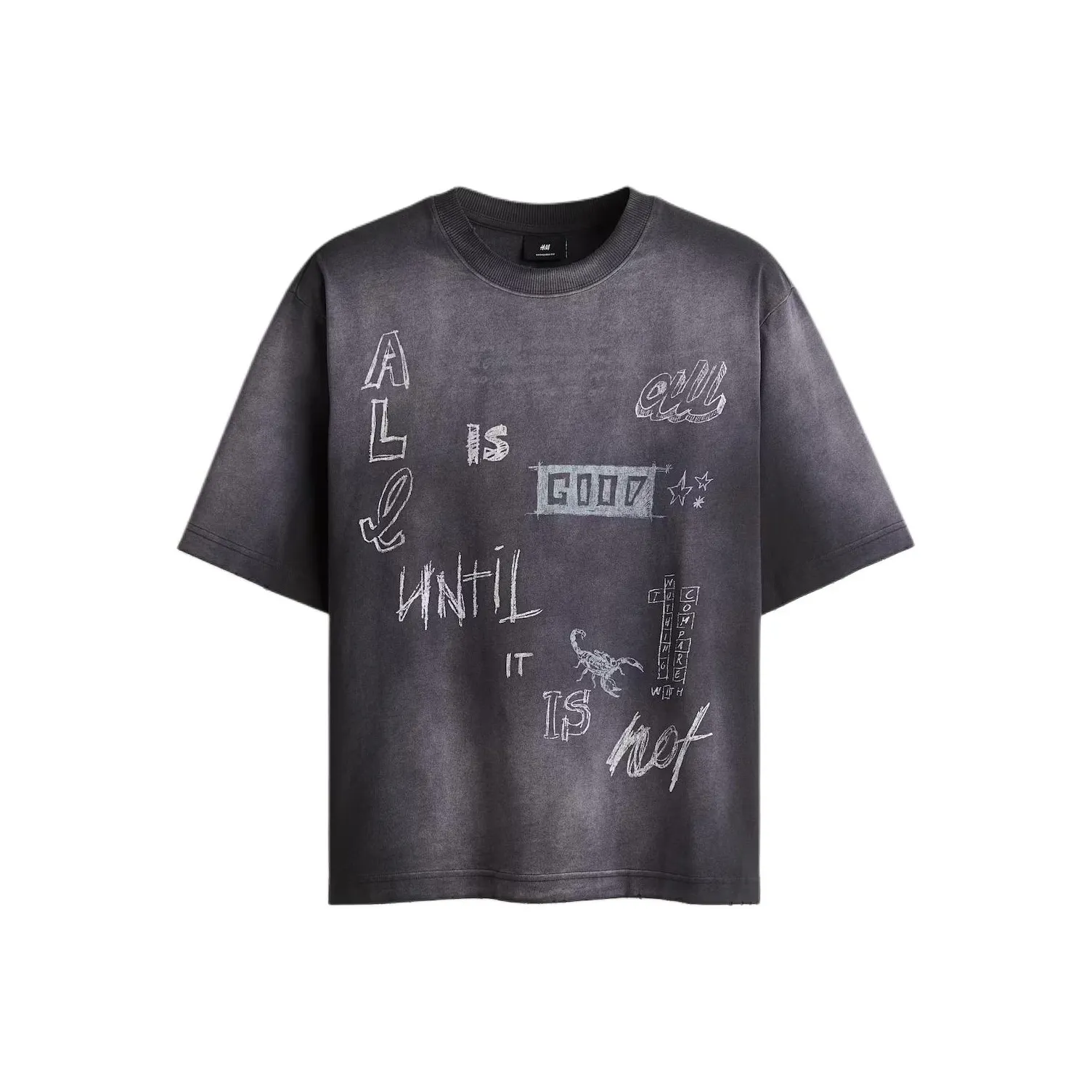 H&M Черные Мужские T-рубашки