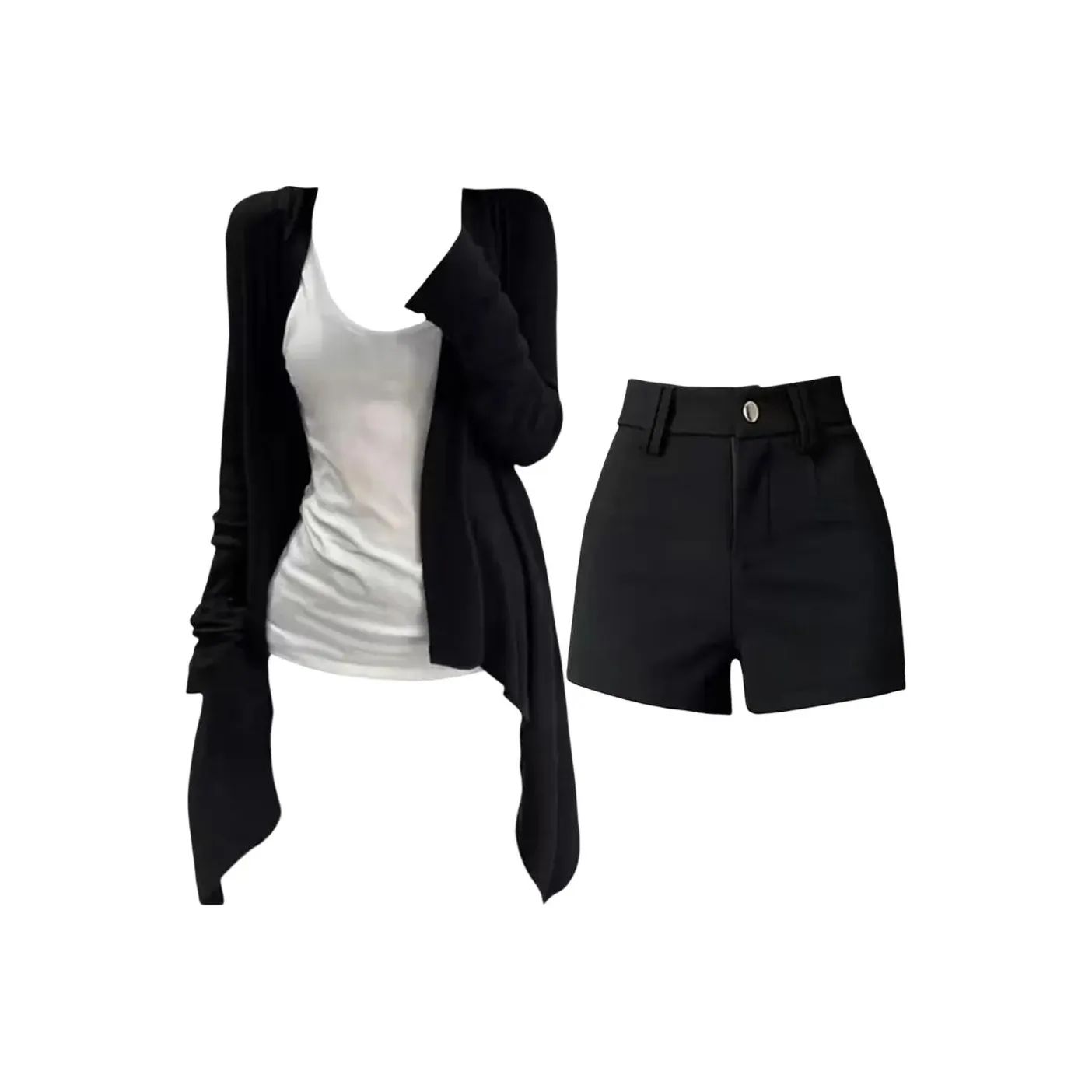 SDN by41 Черный комплект Женские Повседневные костюмы