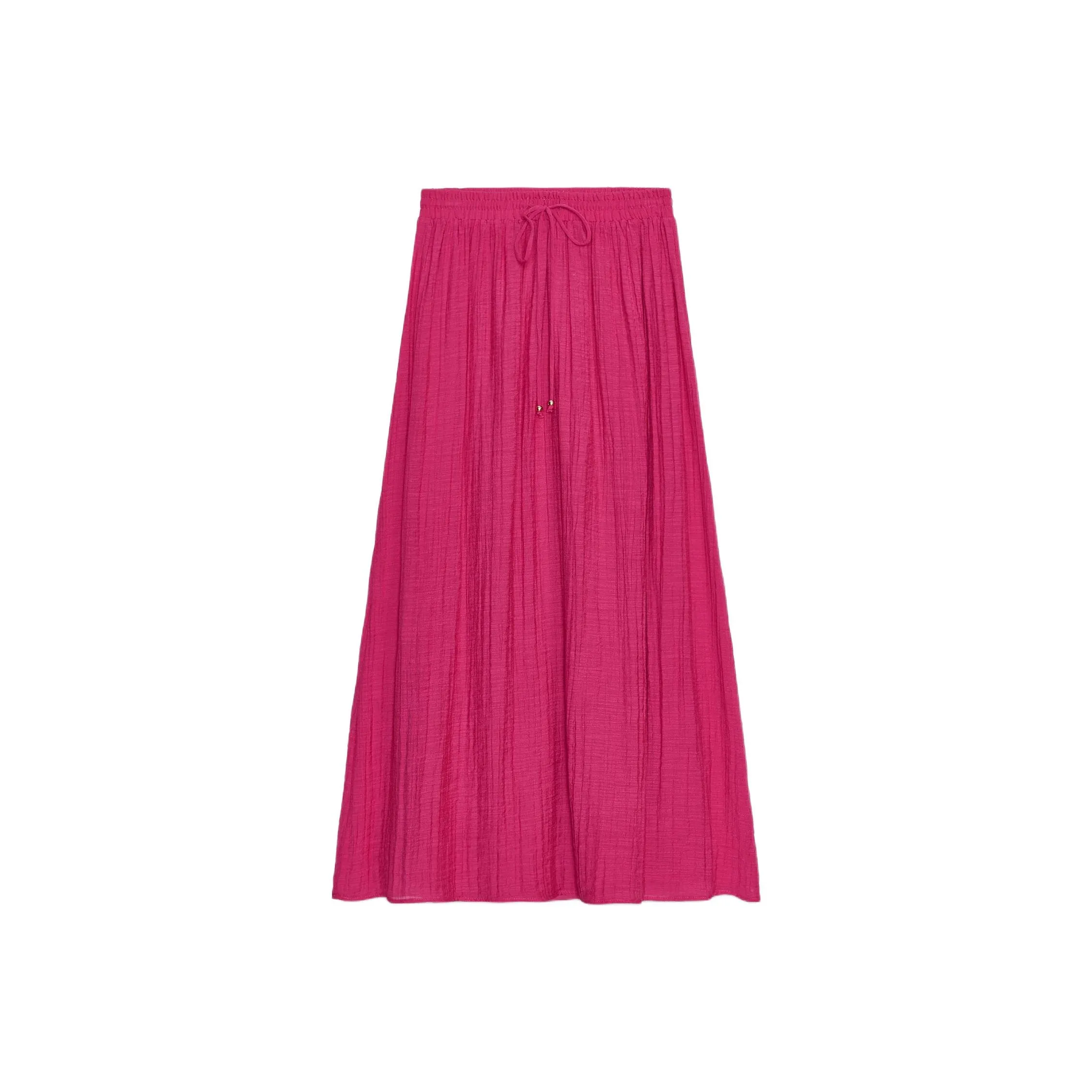 ZARA Темно-фиолетовый, красный, женские, повседневные, длинные, юбки