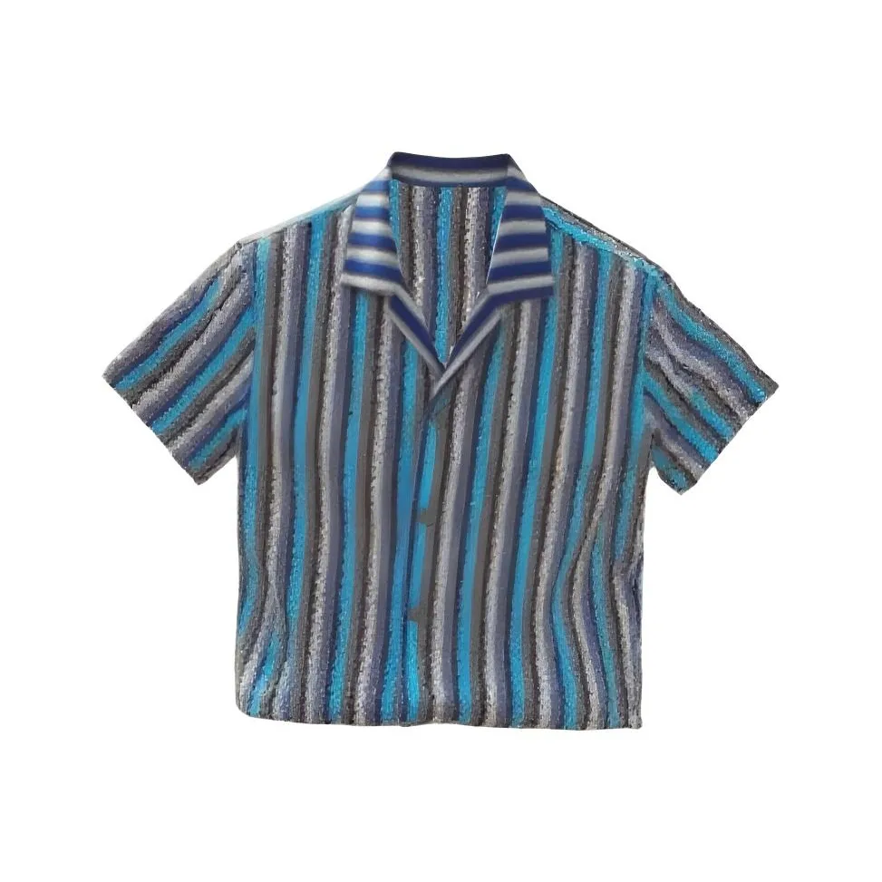 HUAXIAERNV Синий Мужская Рубашка