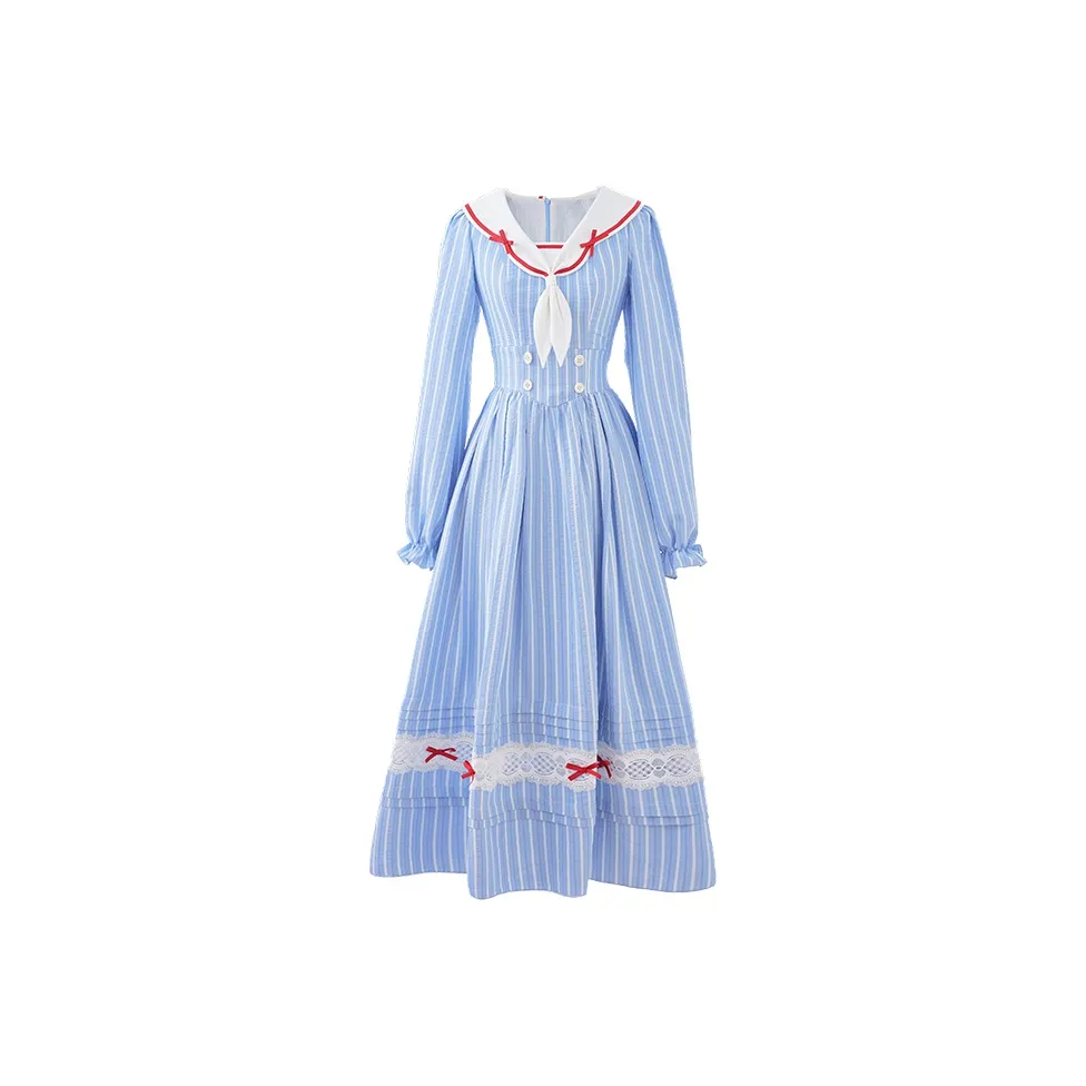 Blovelan Длинное платье с длинными рукавами женское