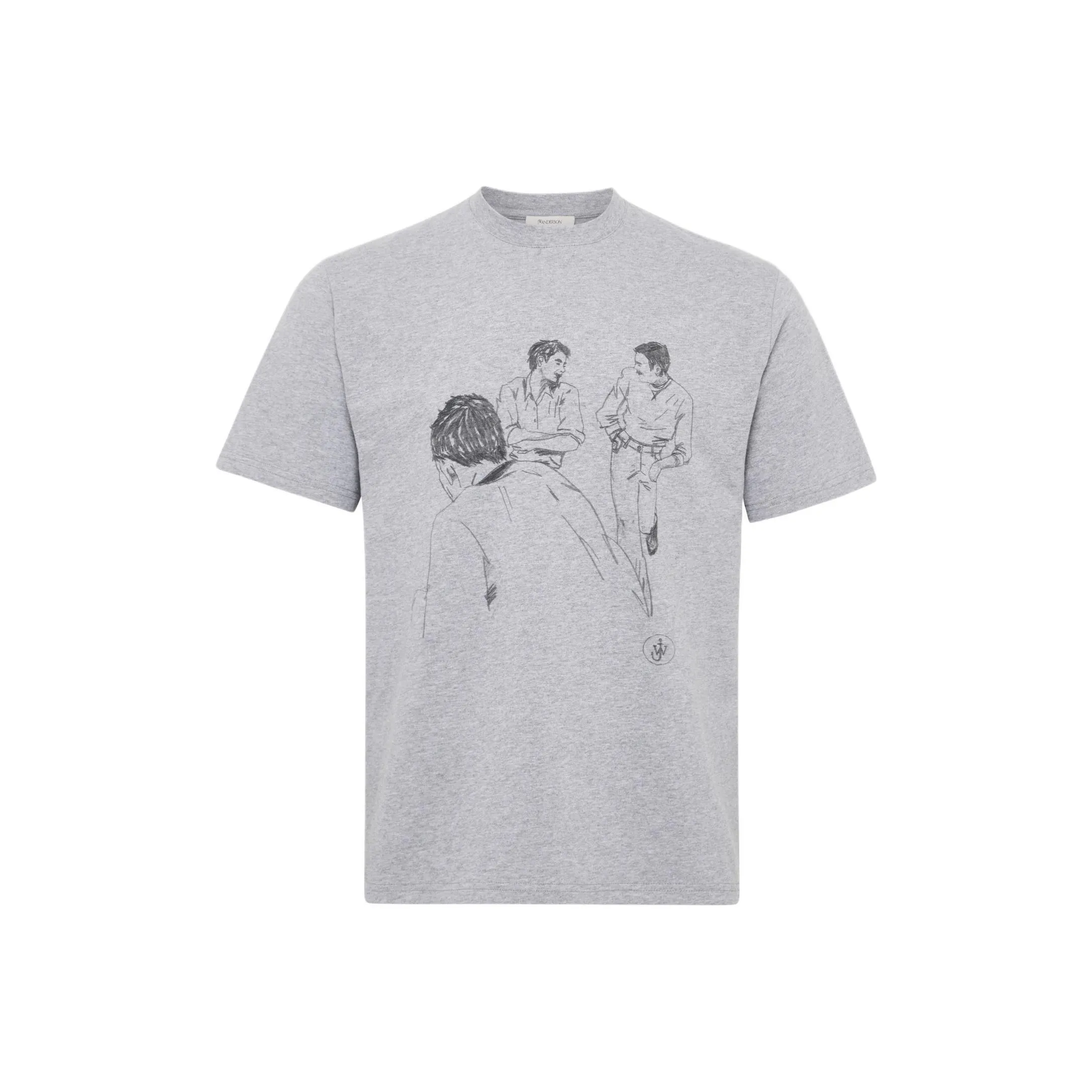 JW Anderson Мужские T-рубашки среднего серого цвета