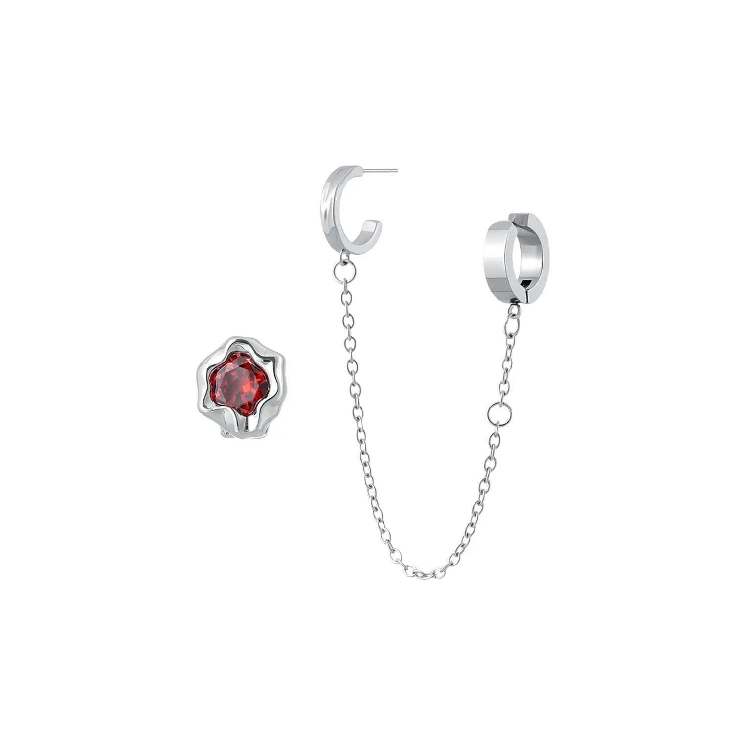 MISS XIA JWY Серьги из меди с серебряным покрытием унисекс