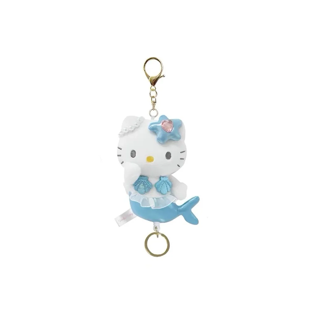 Sanrio Hello Kitty Длинноногая наследница Ангел Kitty Выдвижная нижняя заколка Коллекция Русалка Синий Мягкая игрушка