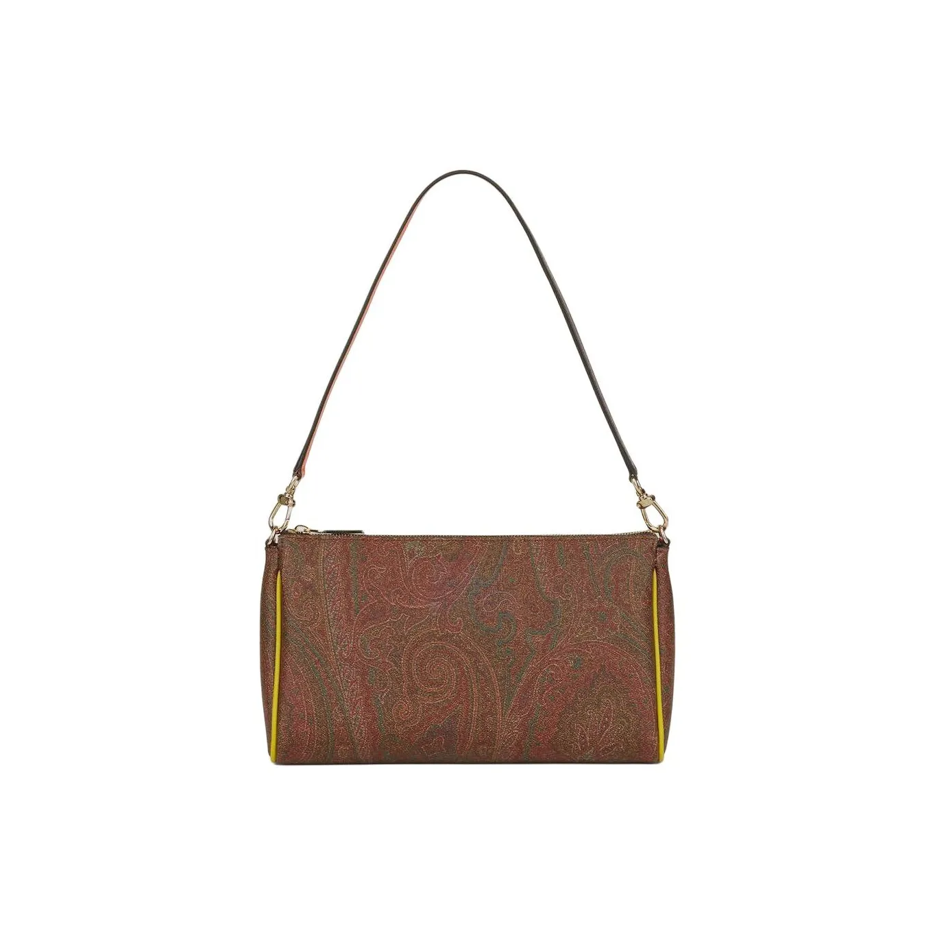 ETRO Jacquard Canvas One Shoulder Handbag Trumpets Women's Burgundy Color