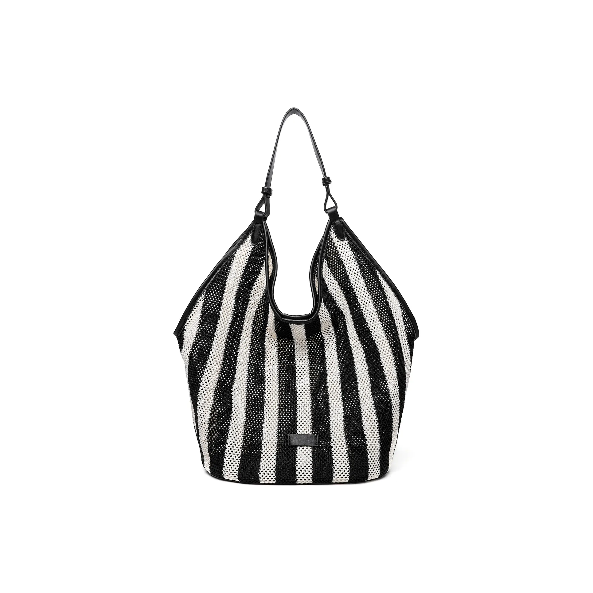NOMK ПУ (полиуретан) Тоут Сумка Сумка через плечо Стандартная Женская Черно-белая