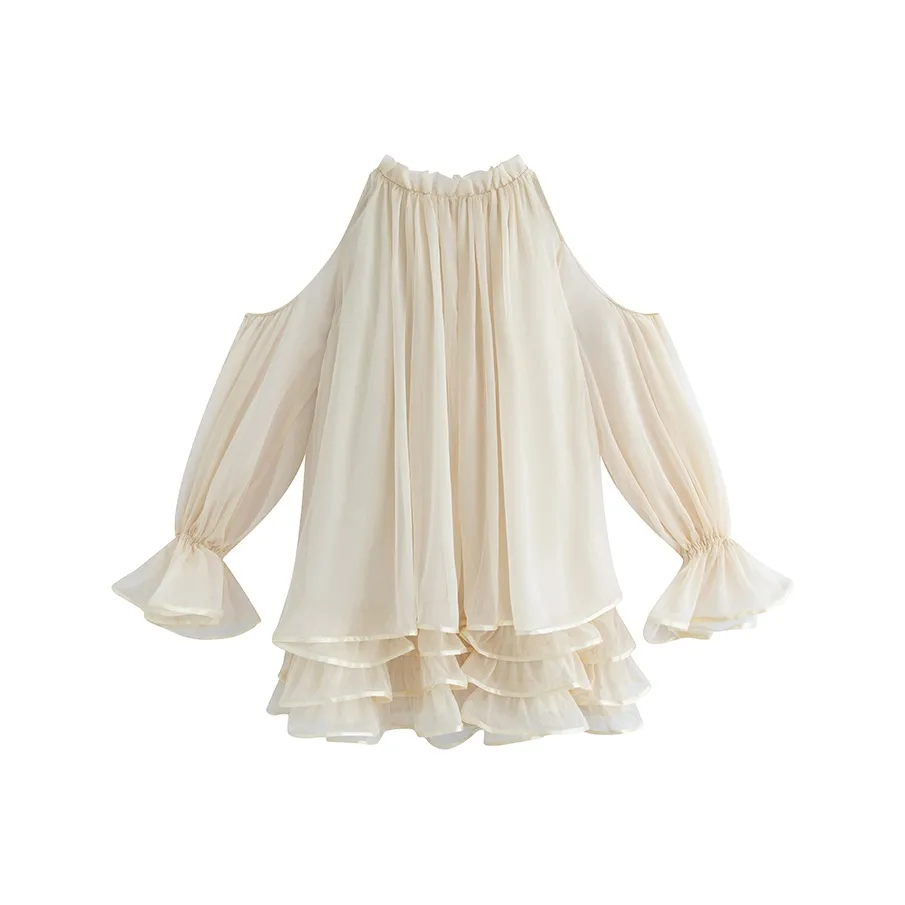 Marc Moore Длинное платье с длинными рукавами женское