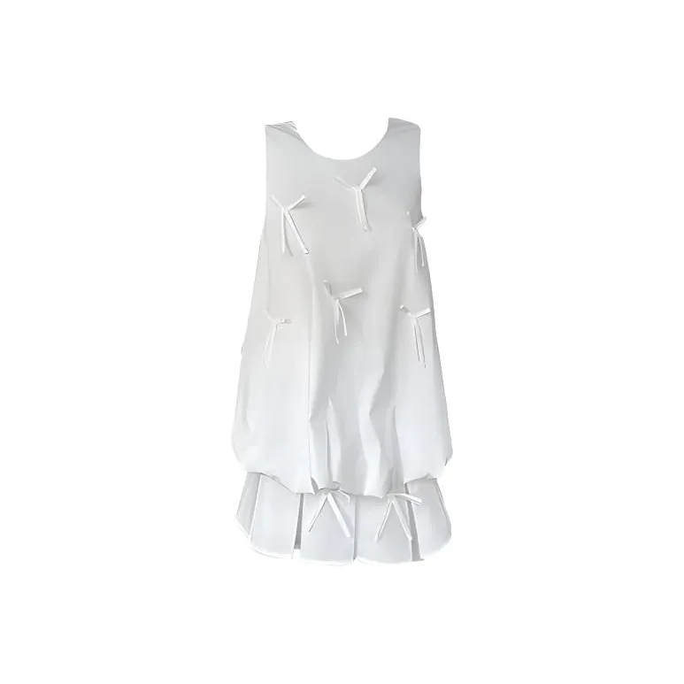 HUINIAN Белый Без рукавов Цветочный Топ с цветочным узором + Белая Юбка Женские Комплекты с юбкой