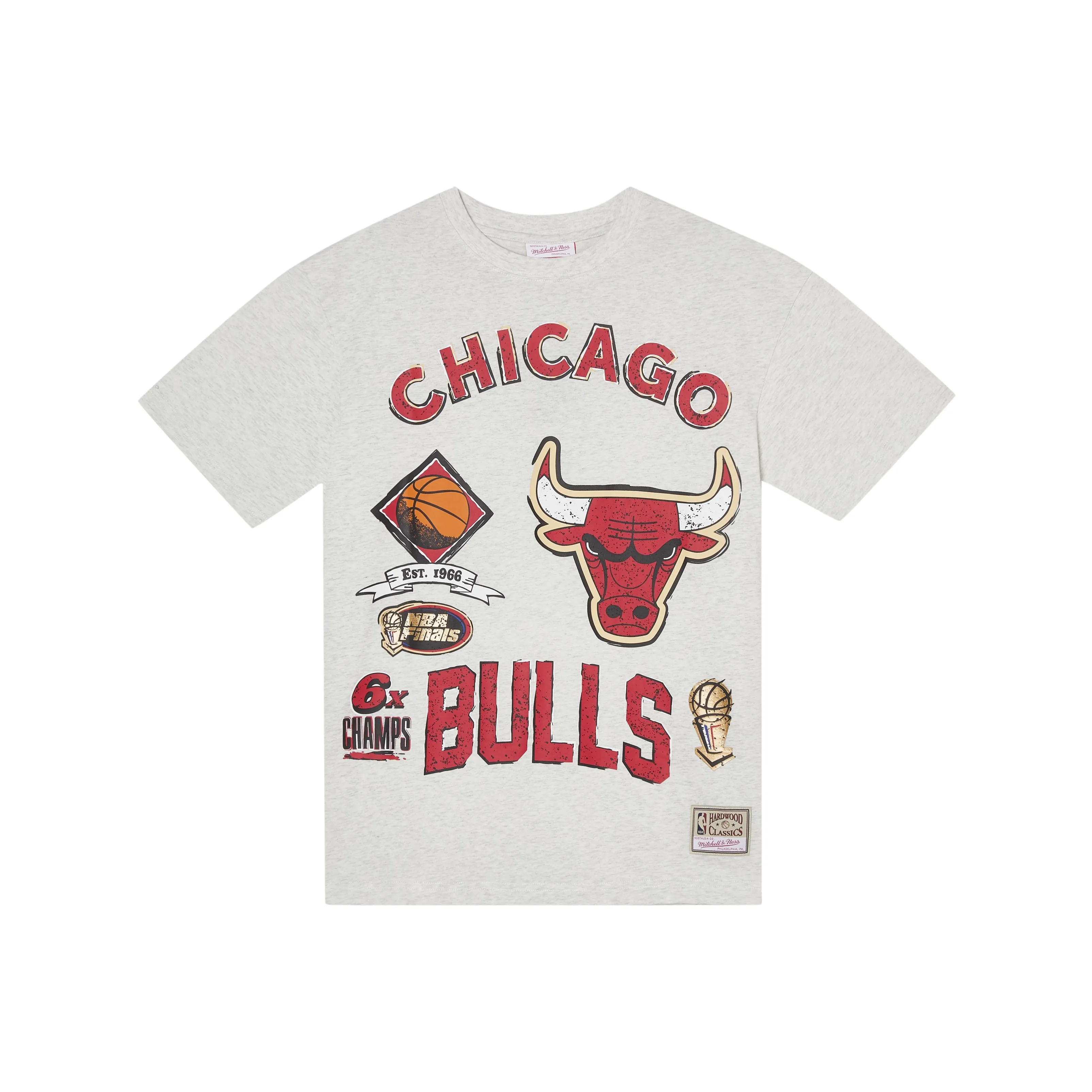 MITCHELL NESS T-Shirt Унисекс Серый