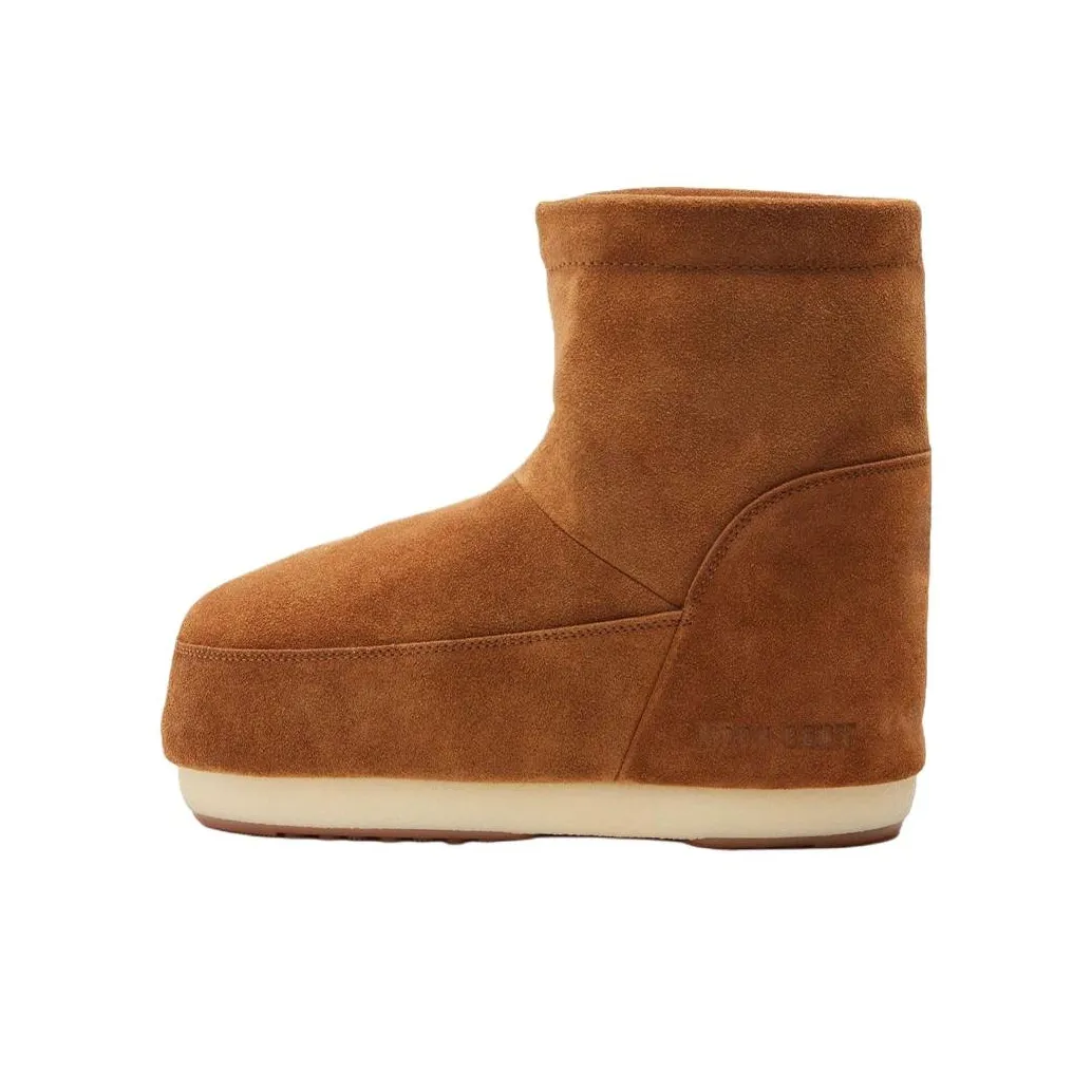 Moon Boot No Lace Suede Boot Tan