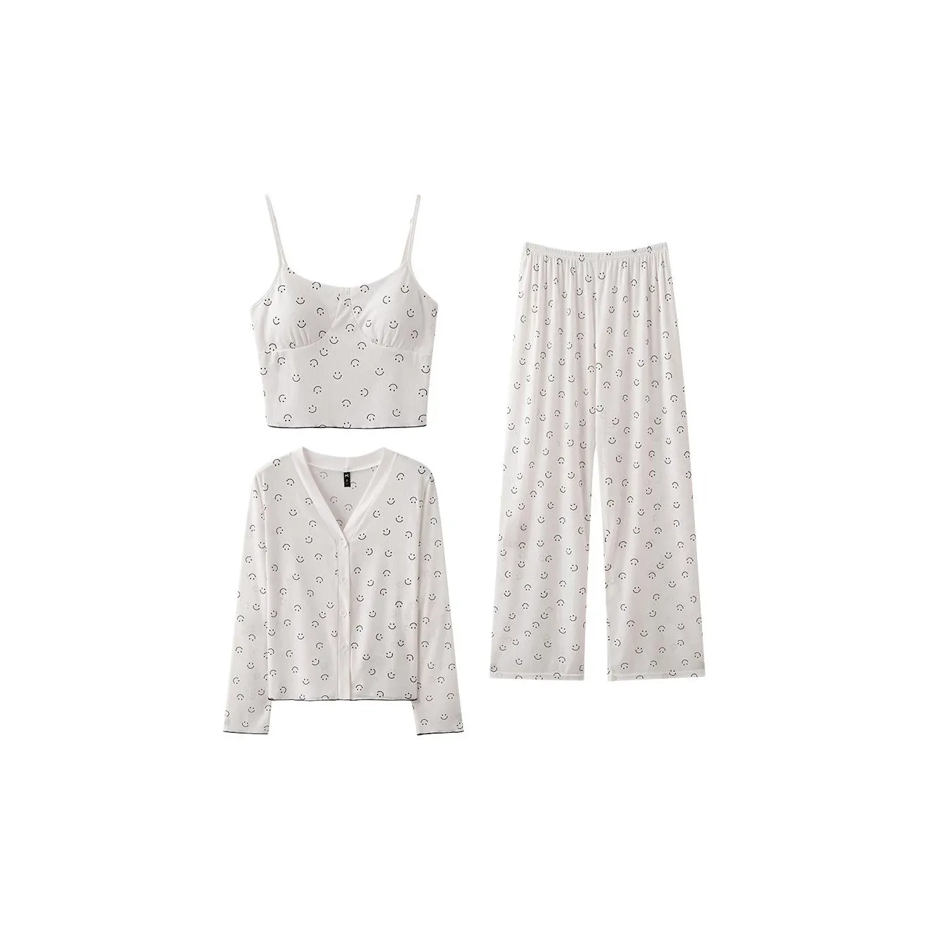 QIAOJIAREN Молоко Белый Женский Пижамный Комплект