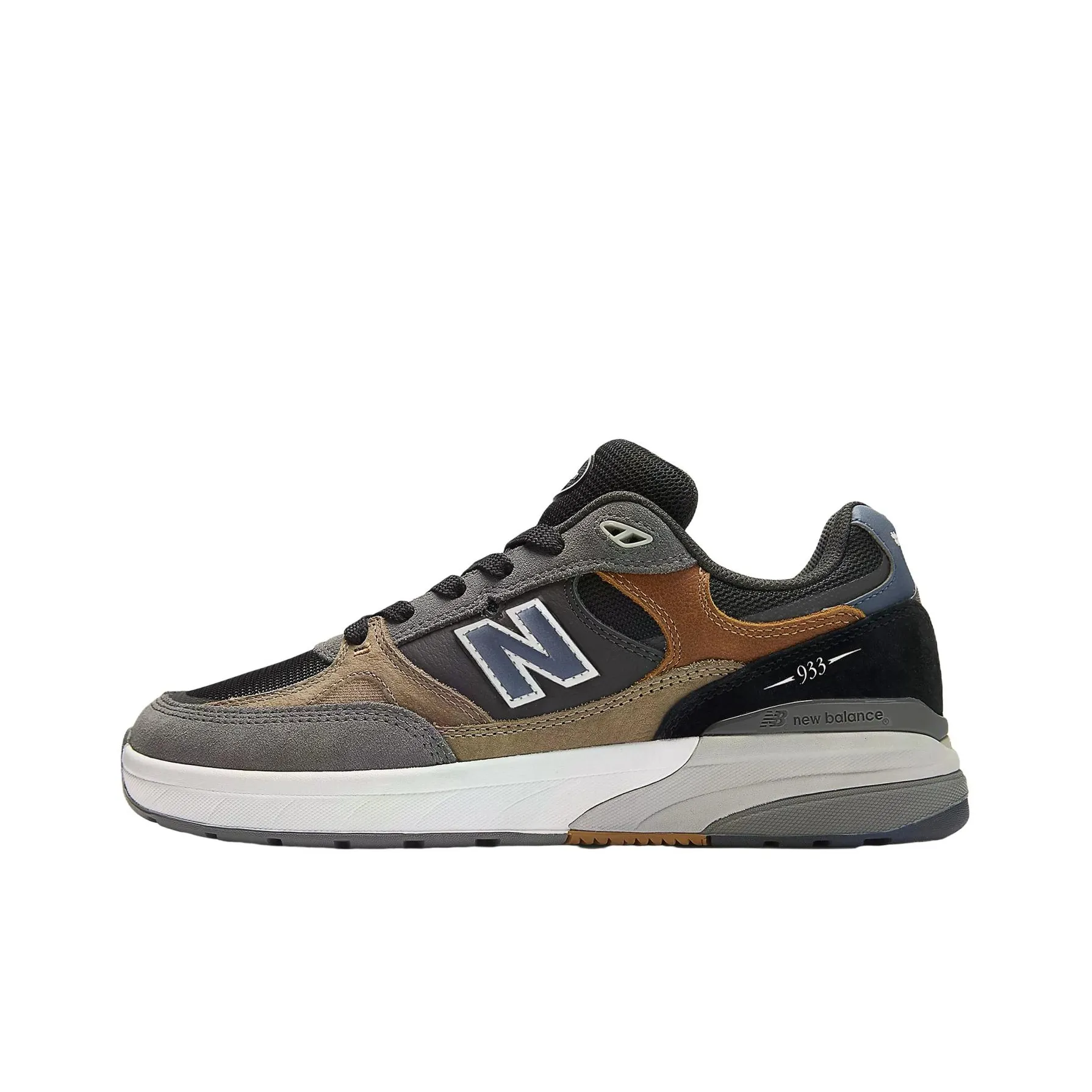ANDREW Reynolds x New Balance NB Numeric 933 Дышащие Беговые Кроссовки Унисекс Серый