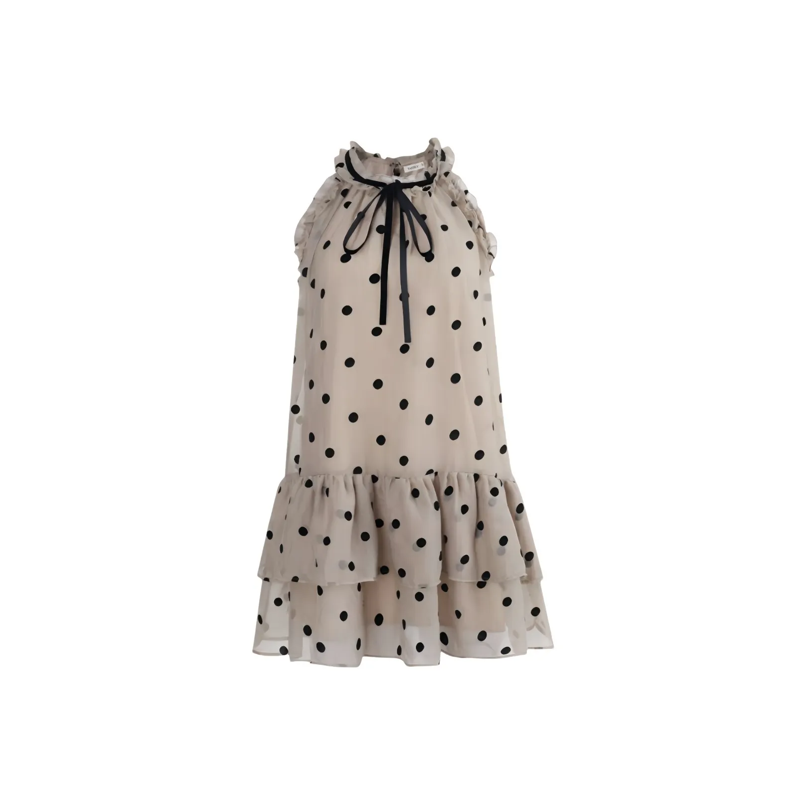 TASTILY Без рукавов Платье Женское с гороховым узором