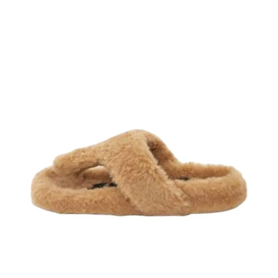 LOEWE Women's Ease Toe Post Slippers 'Shearling - Medium Concealer'