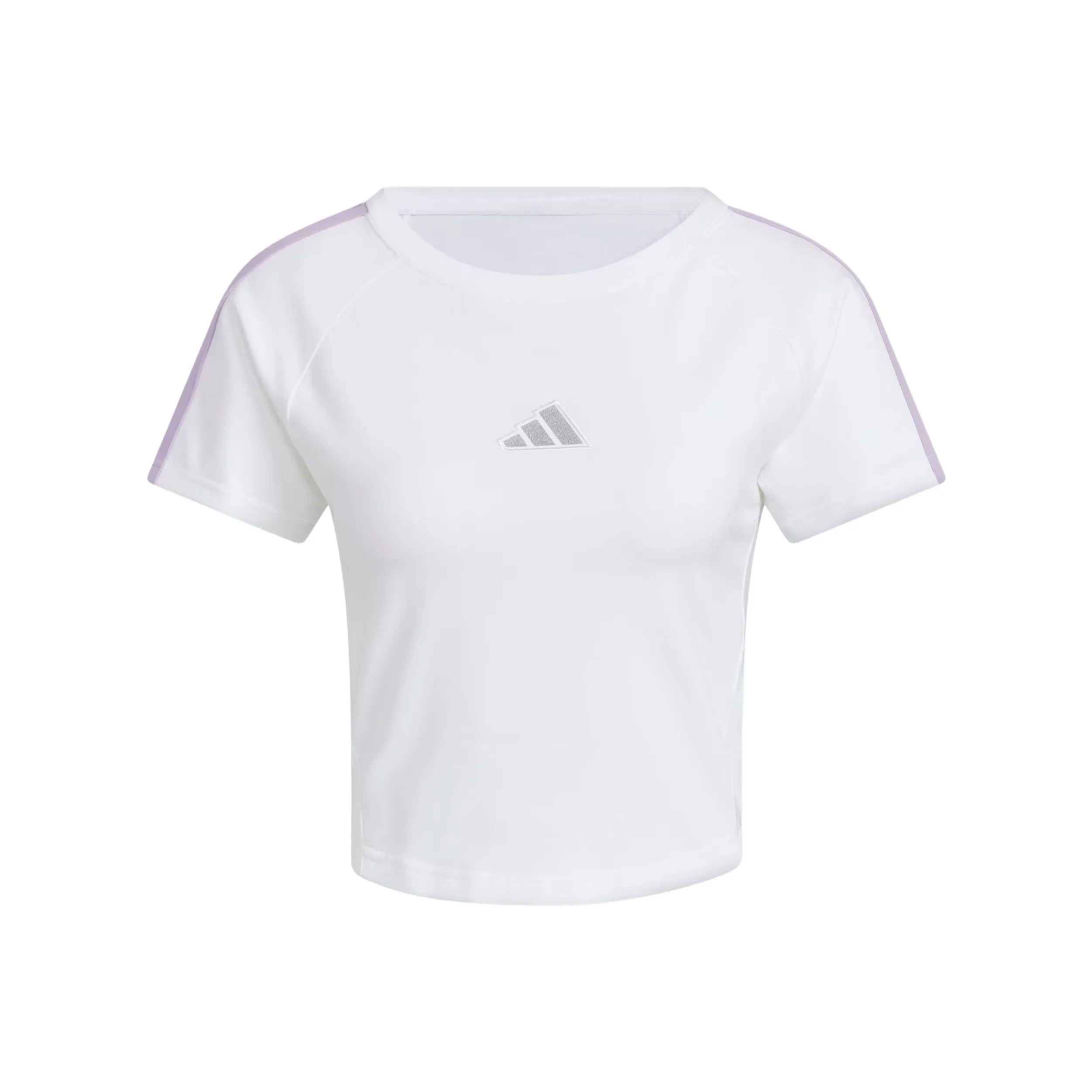 Adidas Белый/Пудра Сливовый Фиолетовый Женские T-рубашки