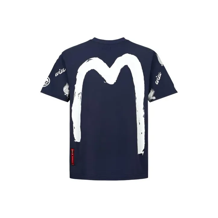 EVISU Темно-синие мужские футболки