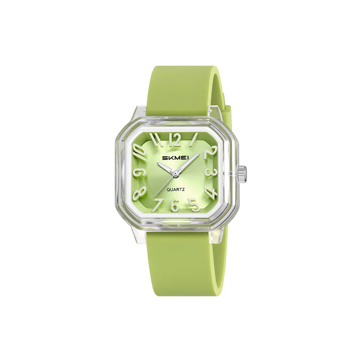 SKMEI Кварцевый механизм силиконовый ремешок унисекс желтый циферблат