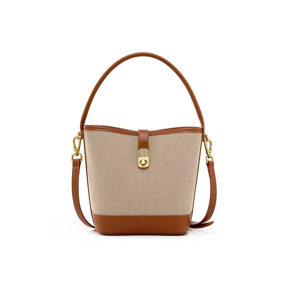 DIFFERENT FACES Ткань Сумка Стандартная Женская Бежевая Коричневая