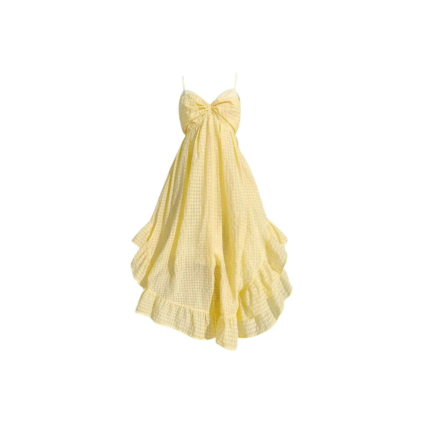 GRAYISMOON Желтые Женские Слип-платья