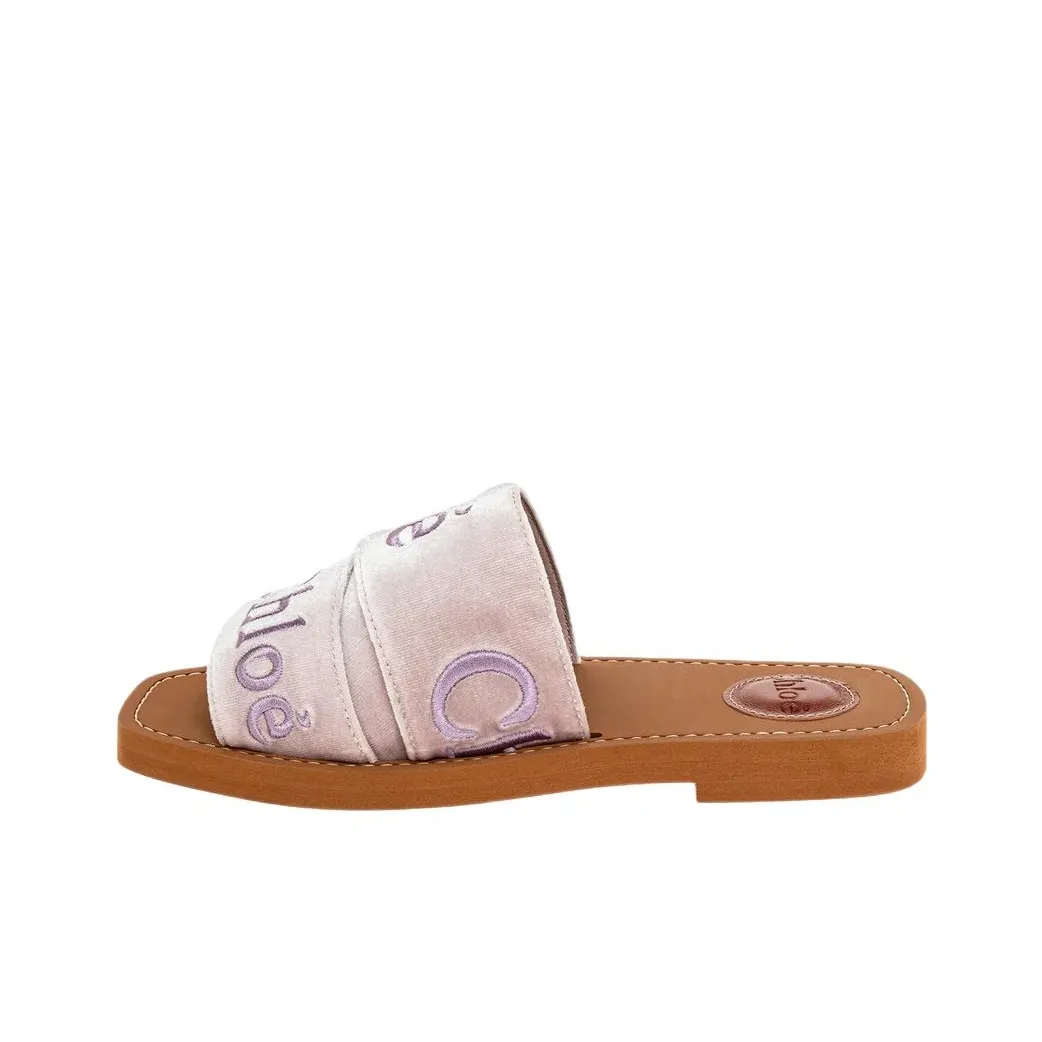Chloe Woody Slide Slippers Women's Purple