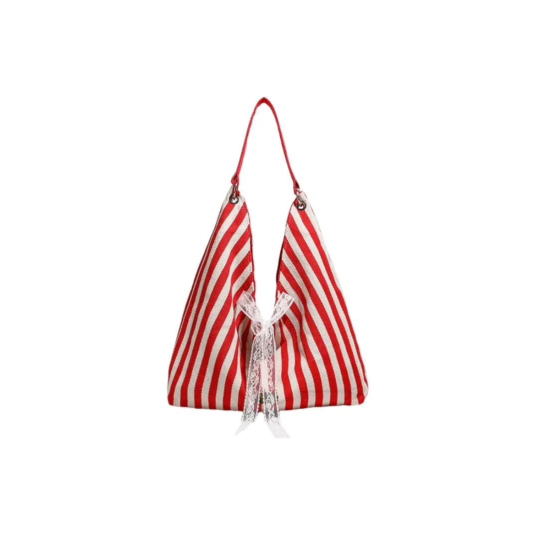 NX DOUGHNUT Холст Сумка Стандартная Женская Красная Синяя