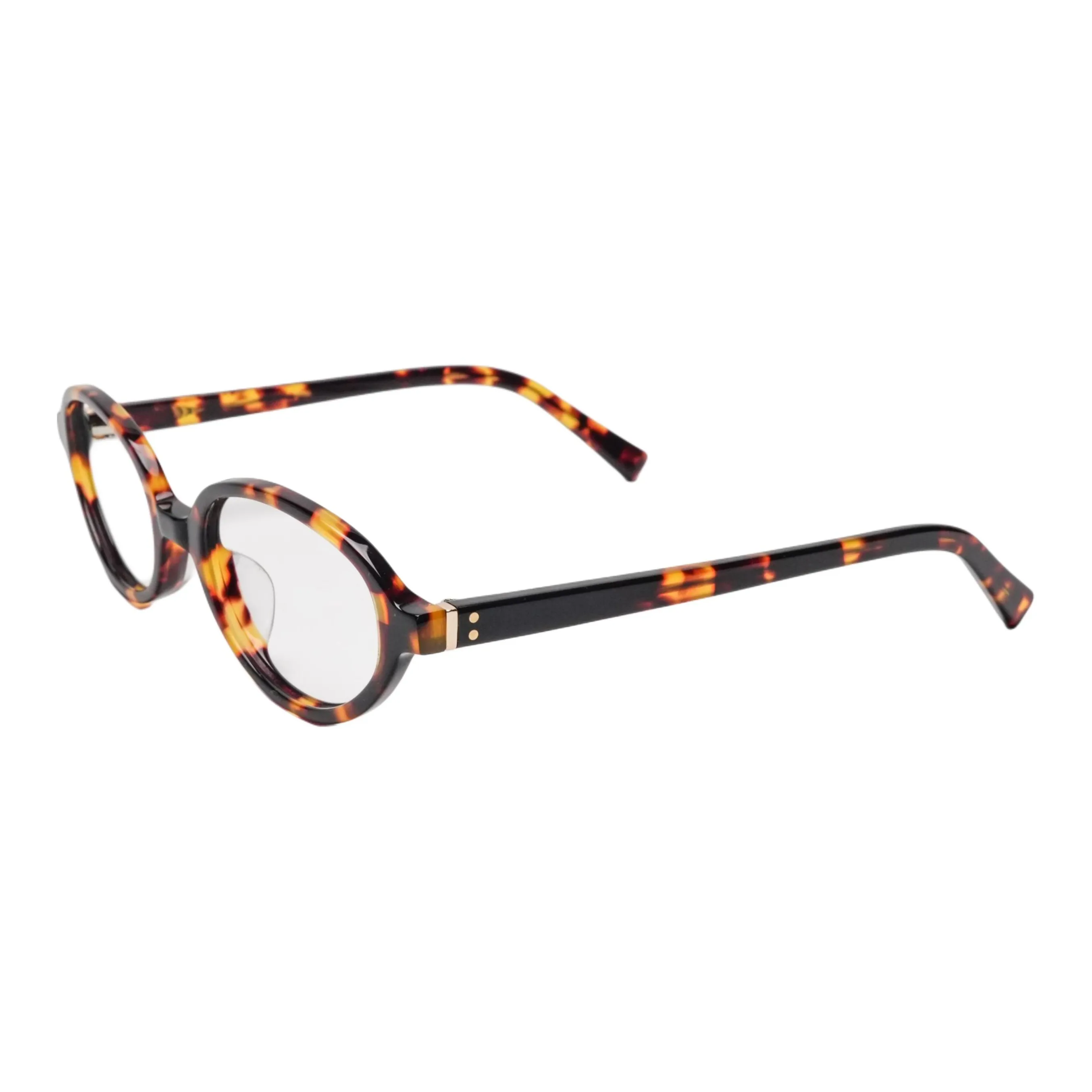 NOVA BEBEE Пластина And Металл Овал Оправы для очков Женские Коричневый Леопардовый принт