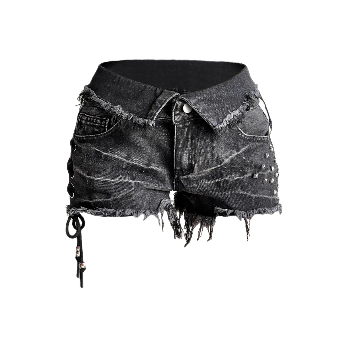 JOPPTI Черные Женские Джинсовые Шорты