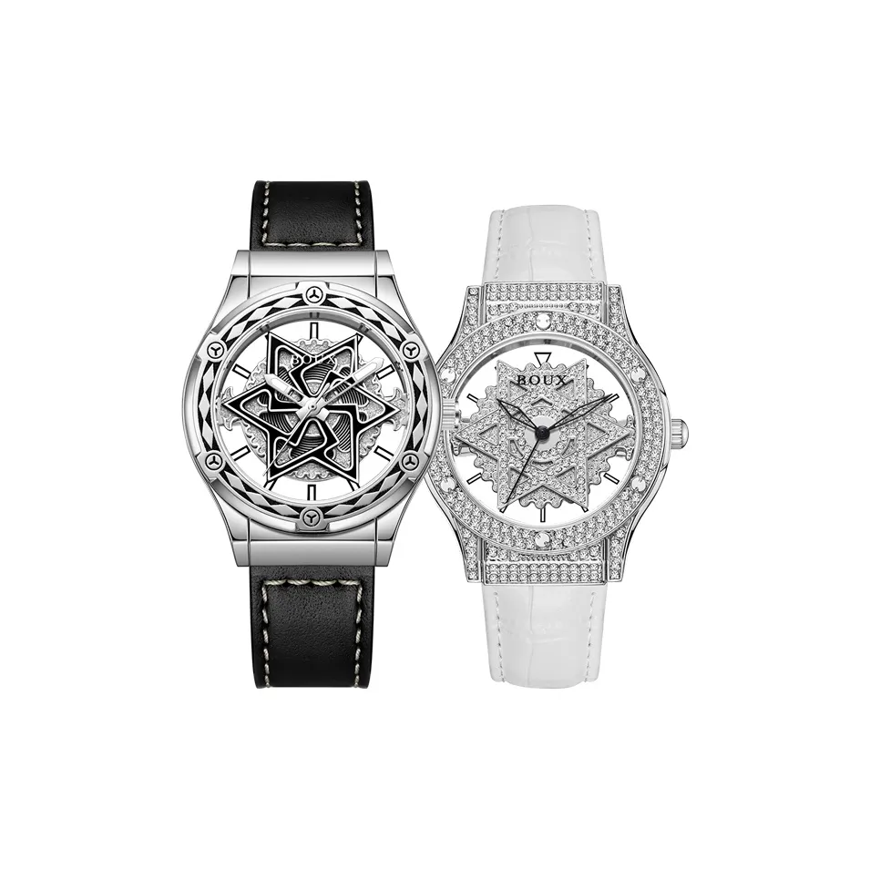 BOUX Possession Collection Шестигранная звезда CONVERSION TABLE Кварцевый механизм Коровья кожа Ремешок Часы Унисекс