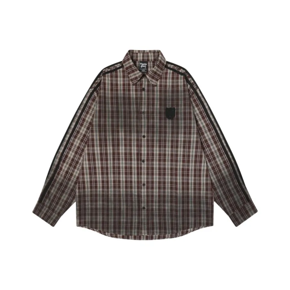 HIPHOPPUNKS Коричневая клетка Мужская рубашка